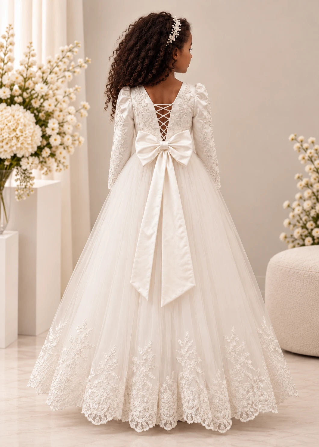 Emily Holy Communion Dress - Long Sleeve Dess
