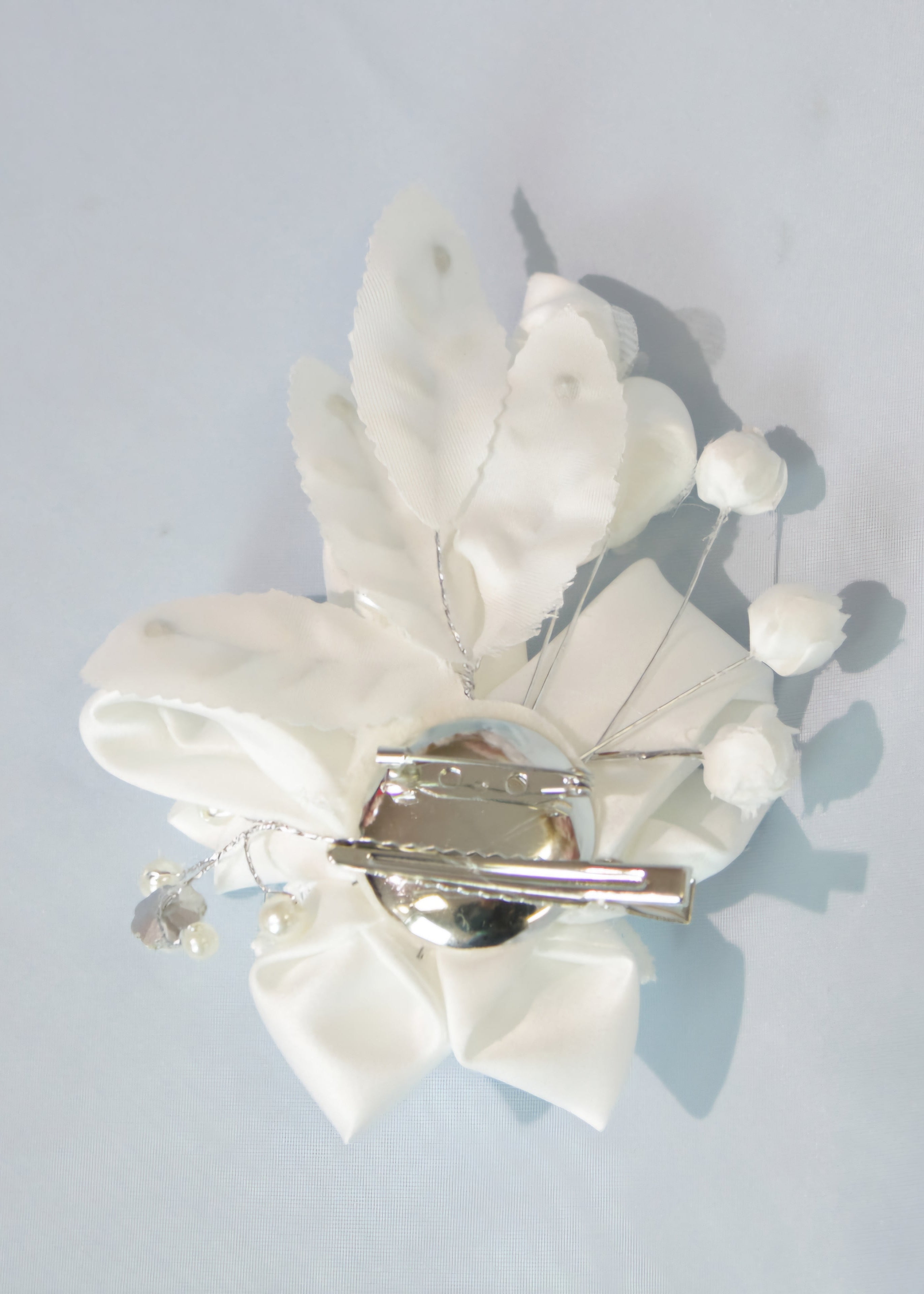 Girls White  Flower Hair Clip