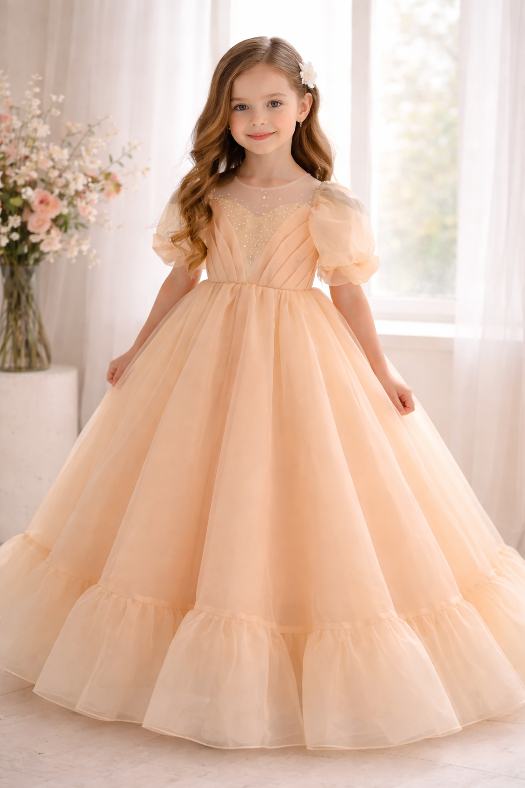 Flower Girl Ball Gown - Organza Dress