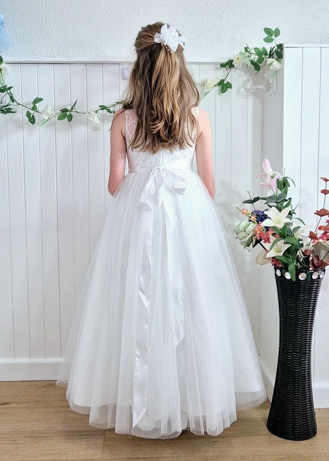Flower Girl Dress Full Length Ivory Dress