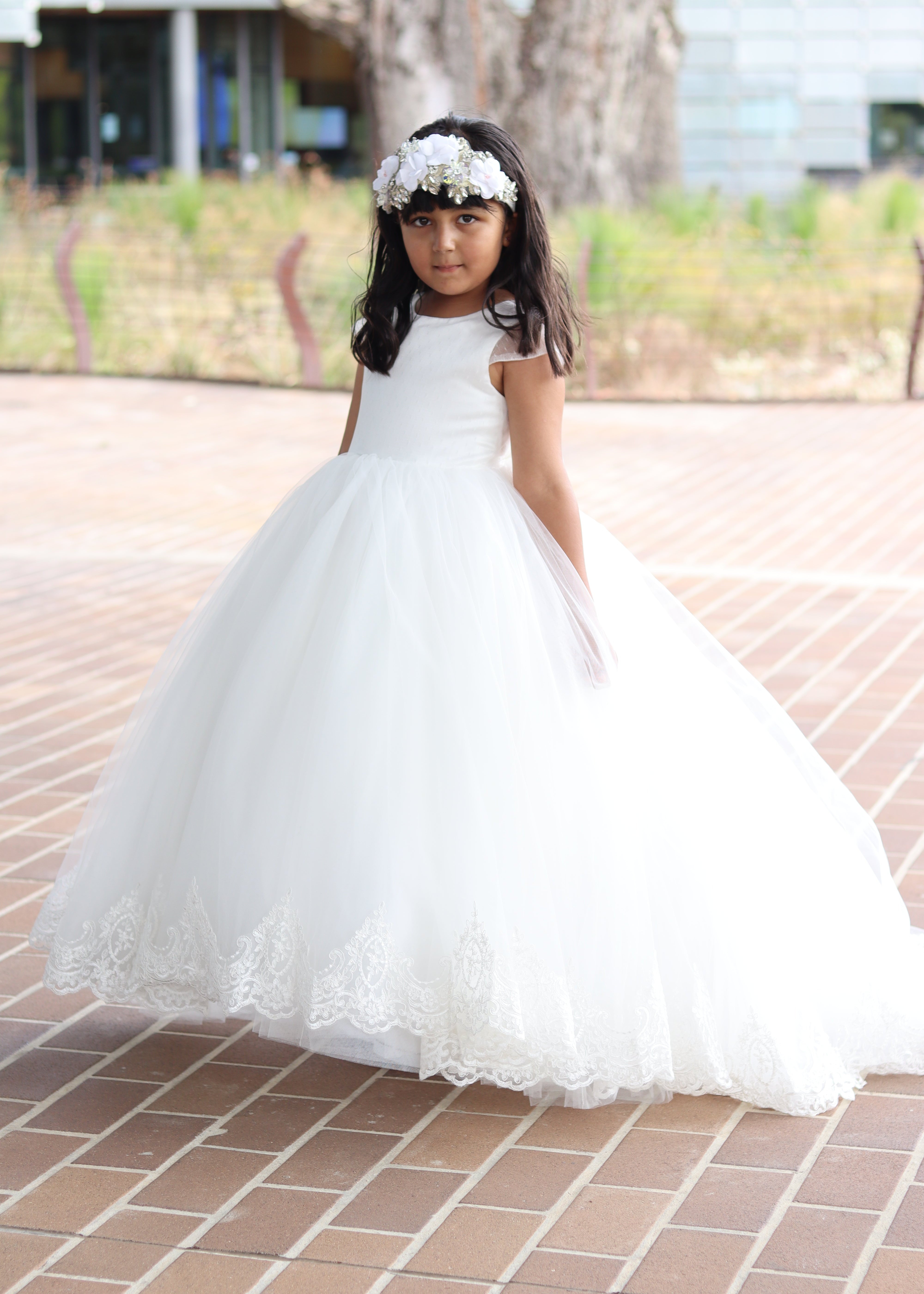 Flower Girl Dress With Train