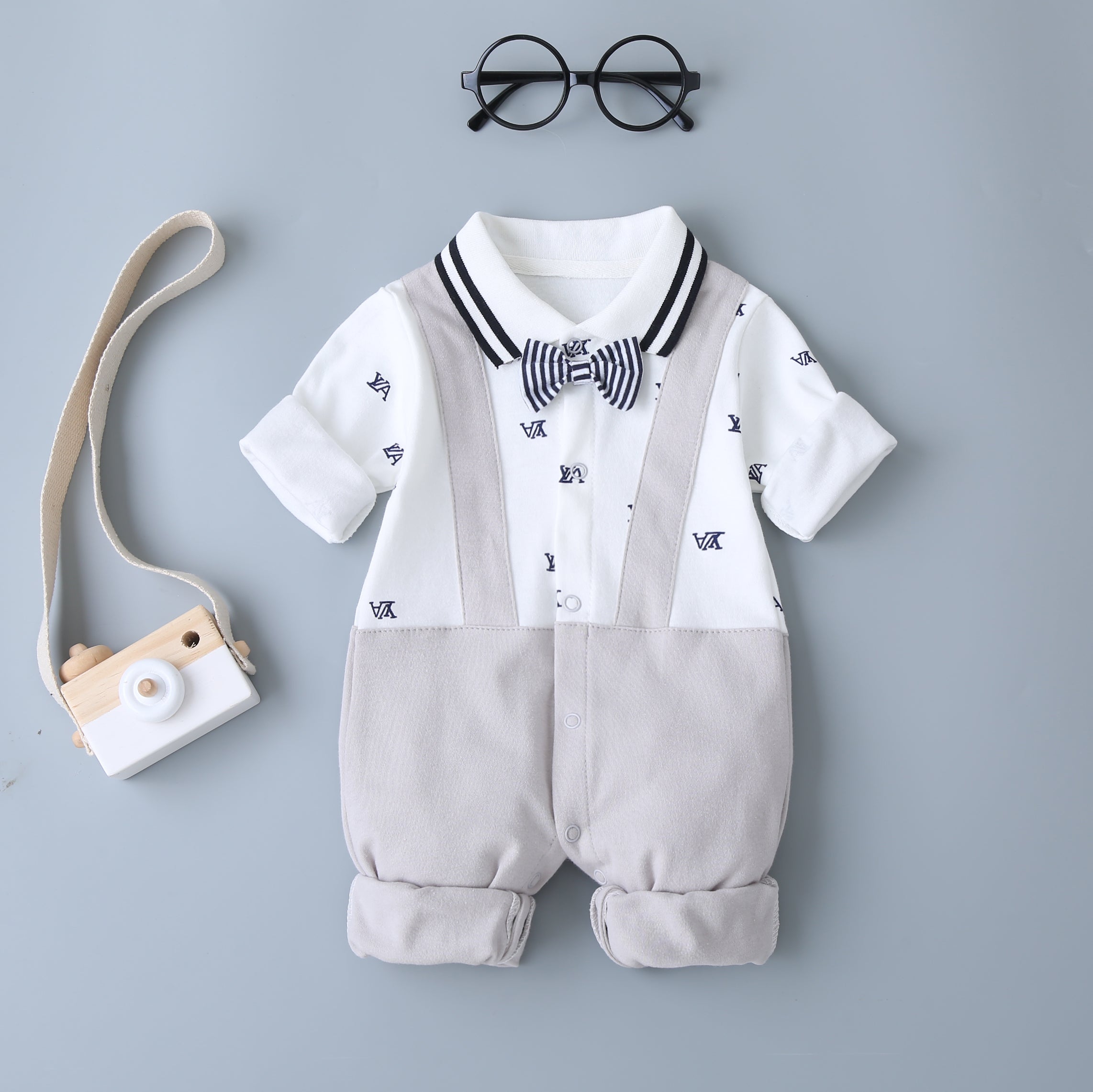 Formal 100% Cotton Romper Set