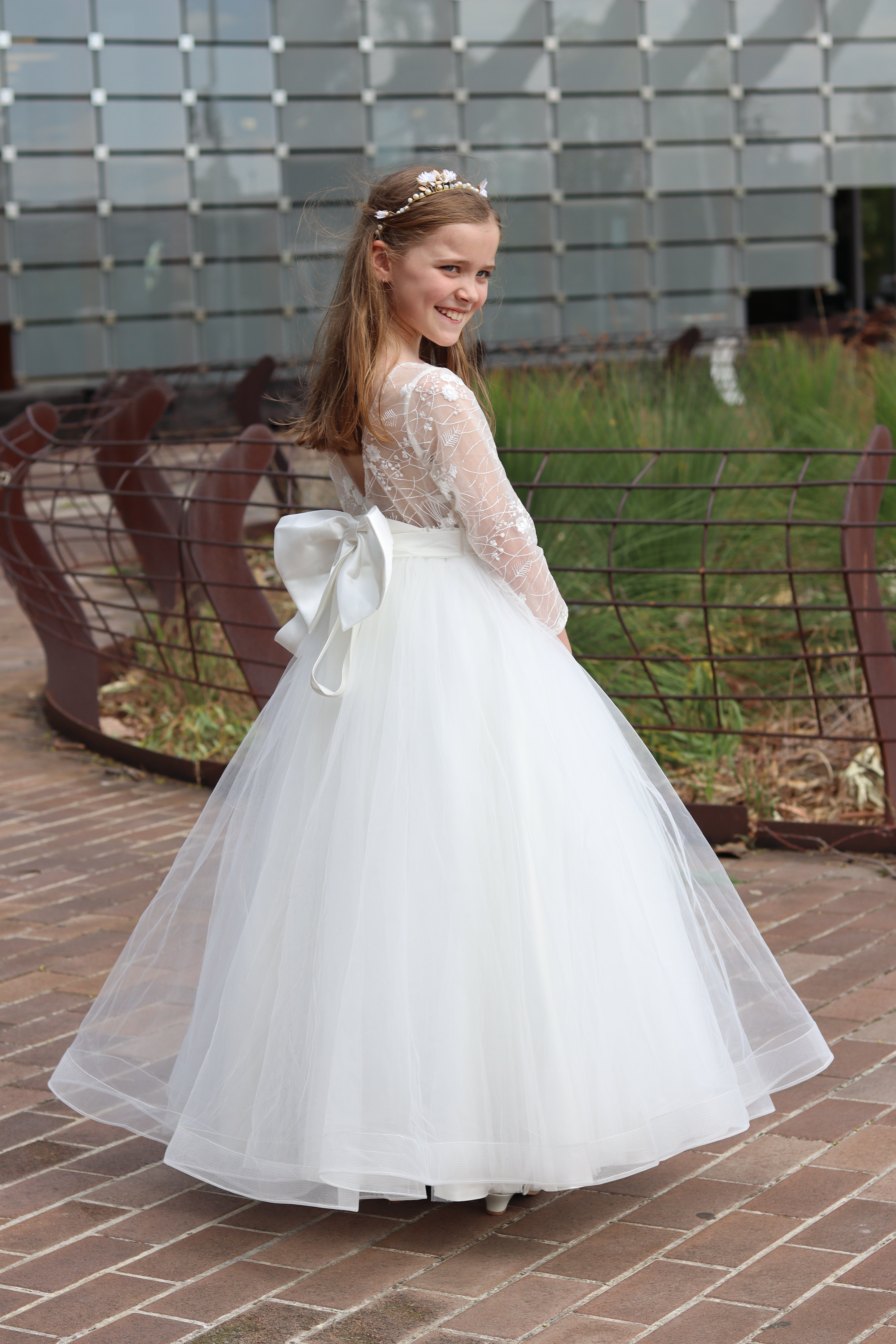 Formal Communion Dress Full Sleeve Dress