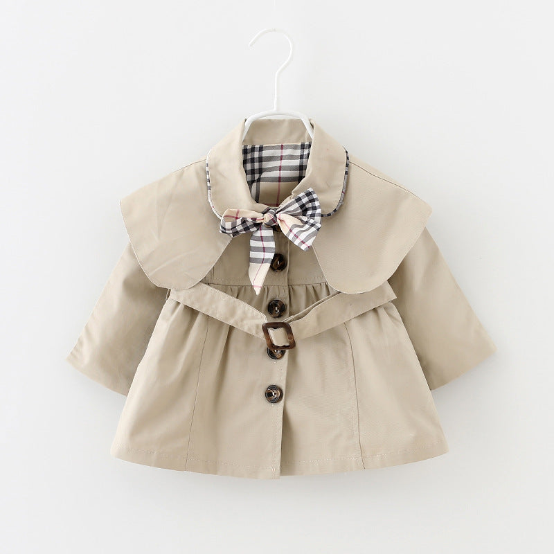 Girl Stylish Khaki Trench Coat