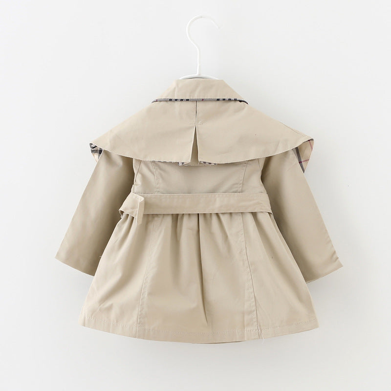 Girl Stylish Khaki Trench Coat