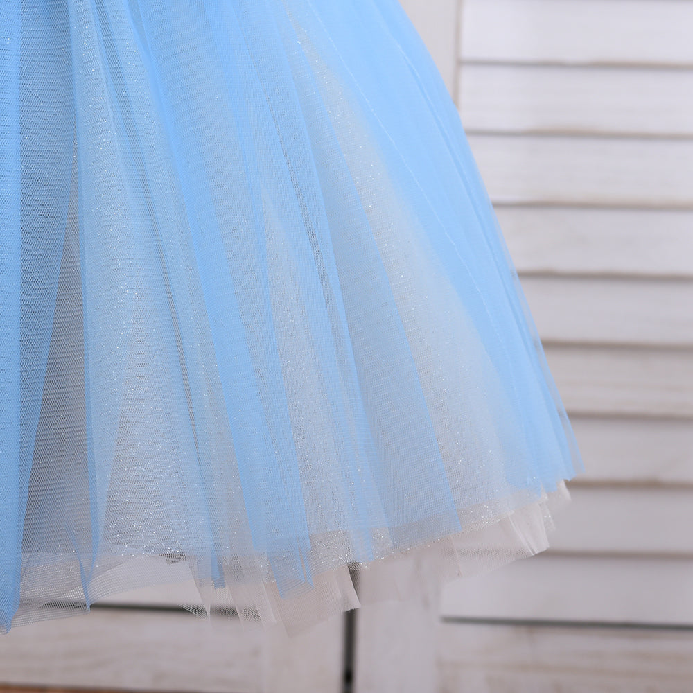 Little Girl Blue Dress With Headand