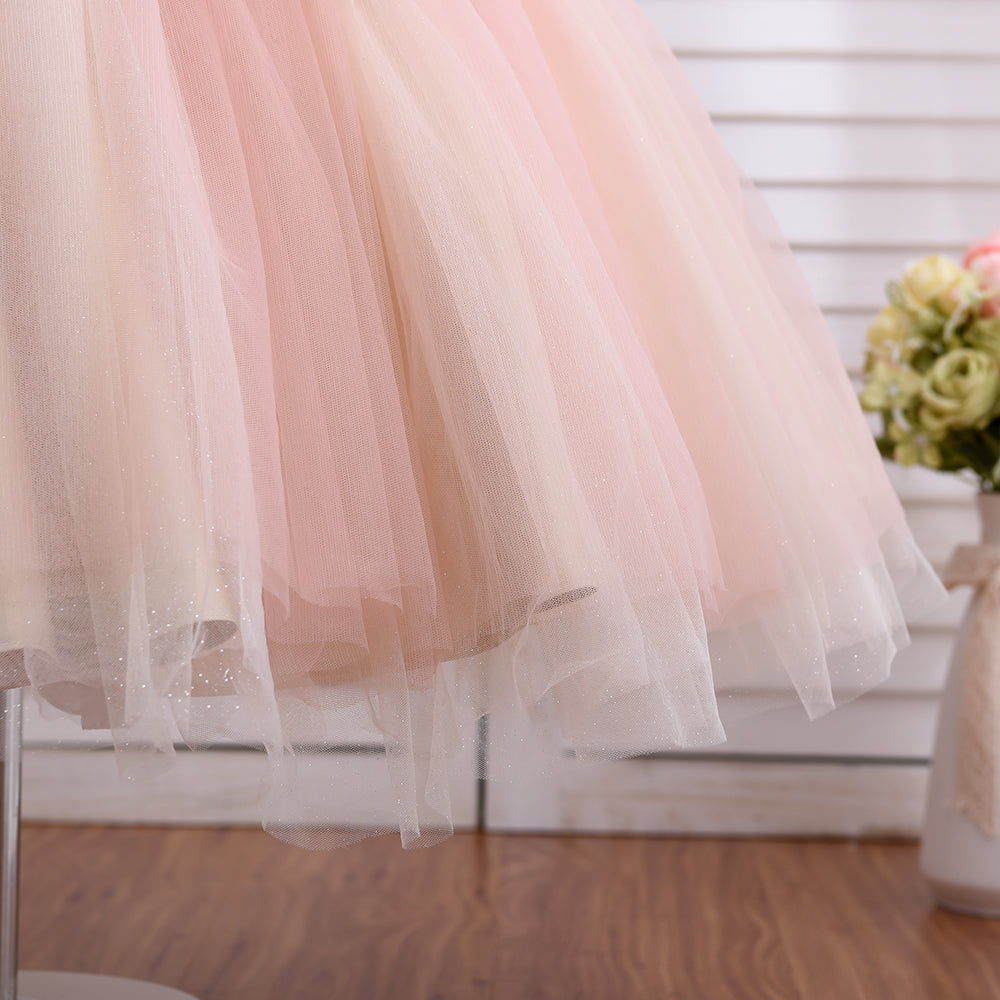 Little Girls Nude Colour Dress