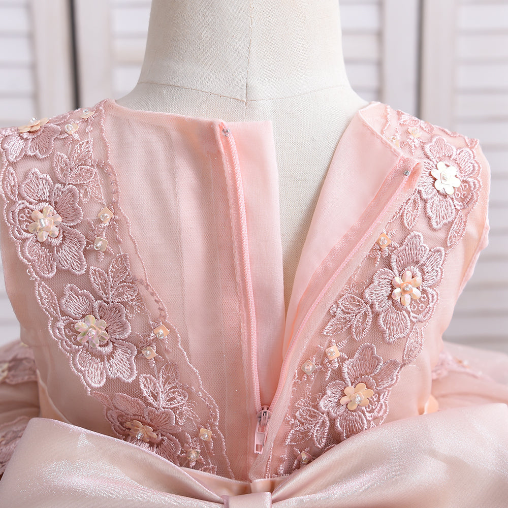 Little Girls Nude Colour Dress