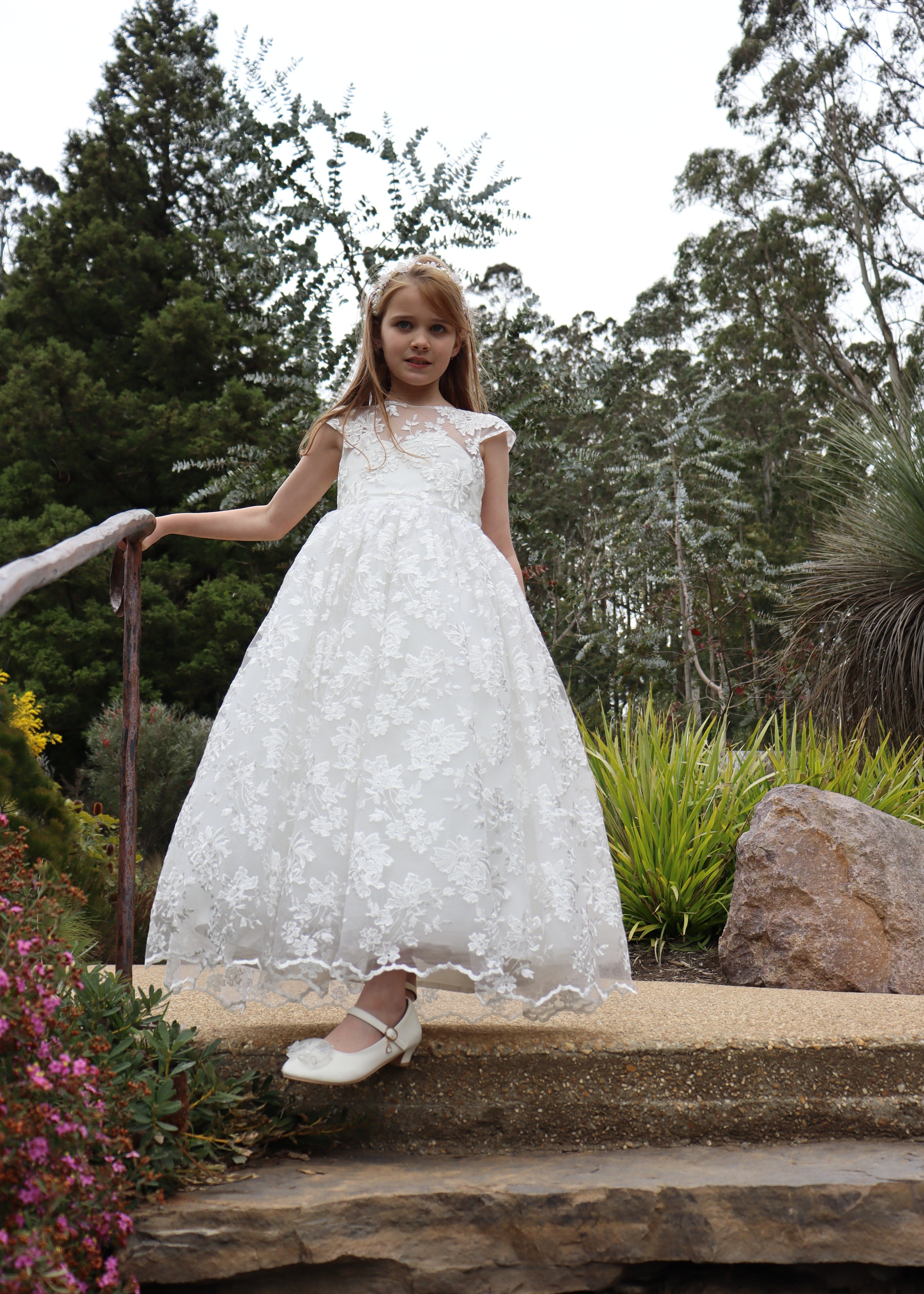 Girls First Communion lace gown