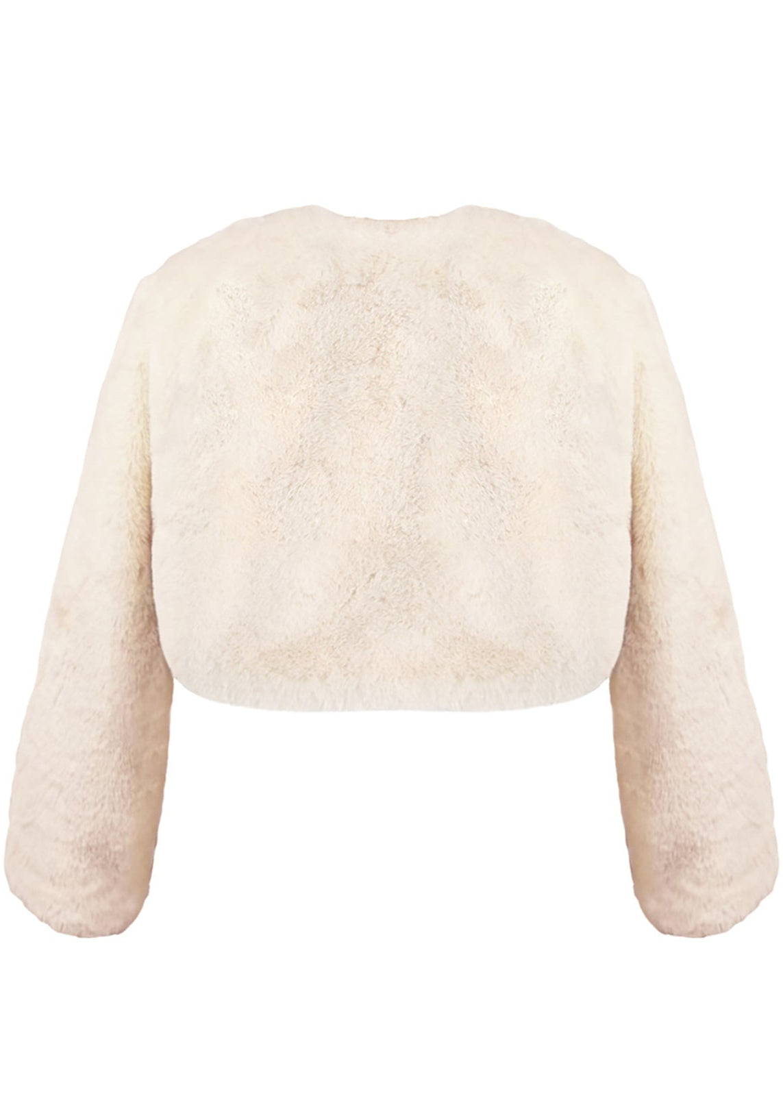 Girls Fur Coat - Beige Jacket
