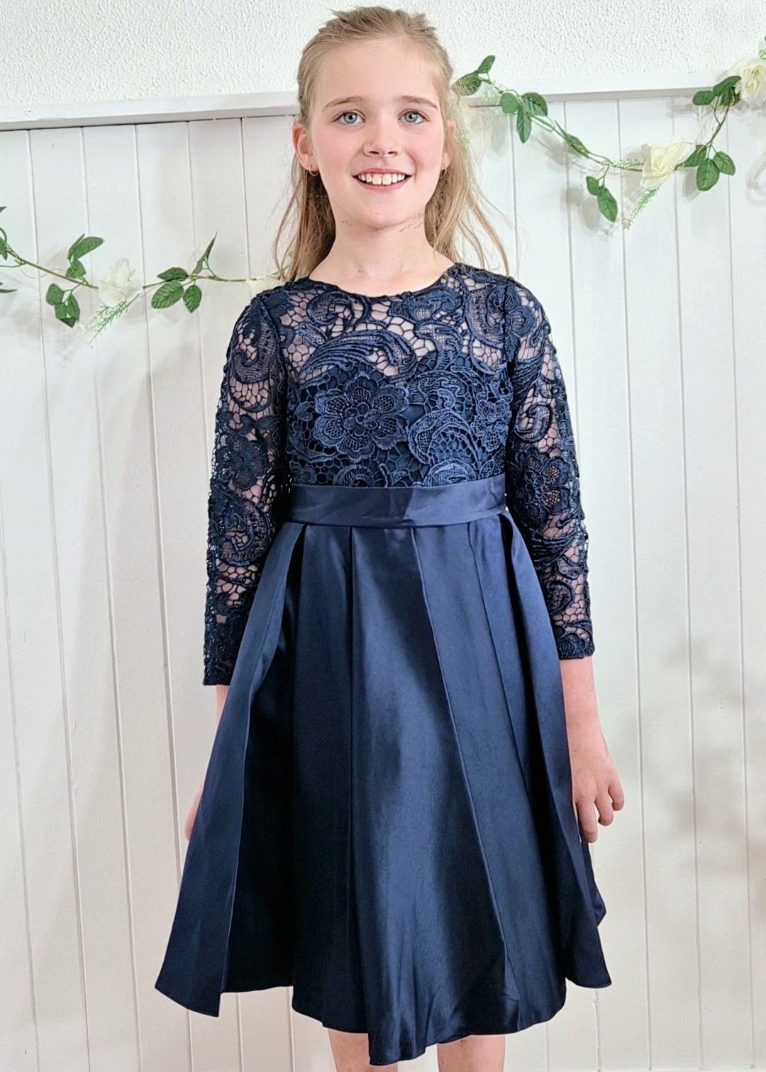 Girls Navy Dress- Full sleeve Dress
