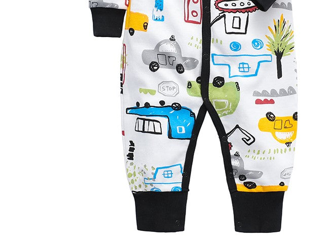 Beautiful 100% Cotton Baby Boy Cars Print Coverall
