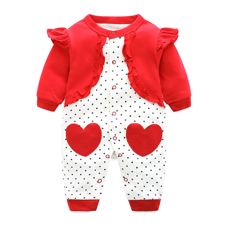 Baby Girl Beautiful High Quality Coverall - Red