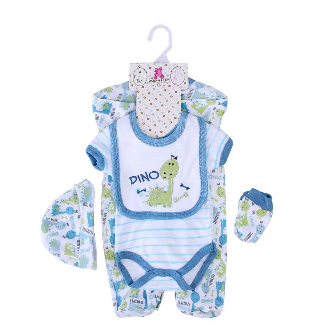Baby Boy Gift Set 100%Cotton 5pcs