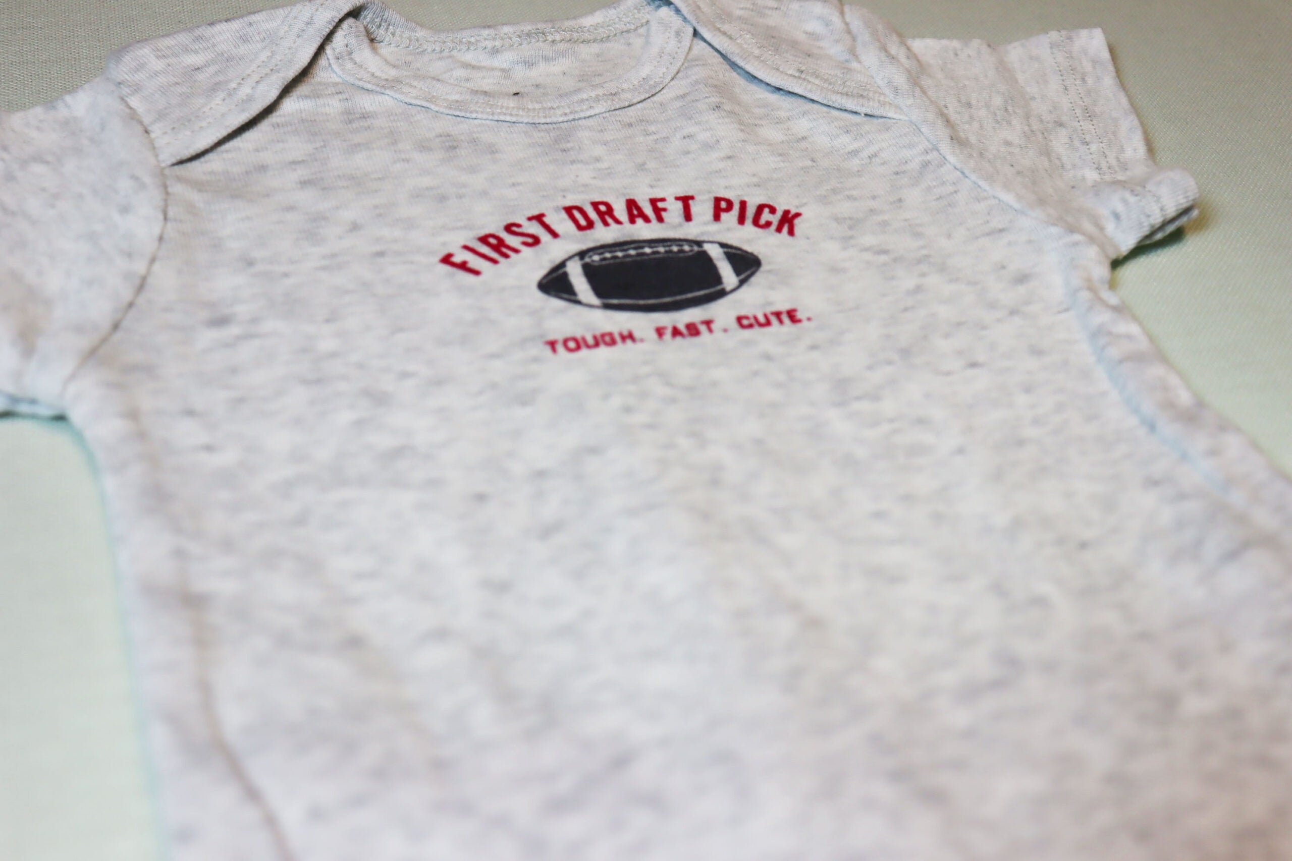 Baby Boy 100% Cotton 3pcs Bodysuit Set - Grey and Red