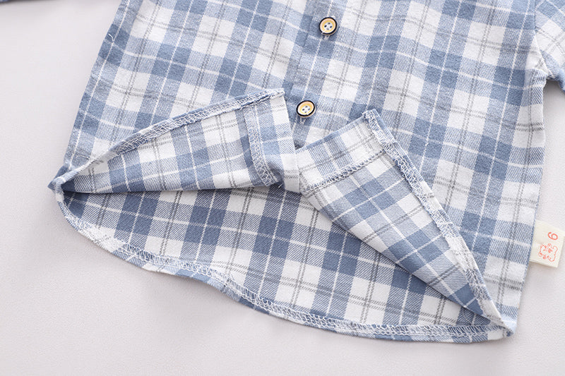 Little Boy Stylish Winter 3pc Blue Shirt Denim Sweater Set