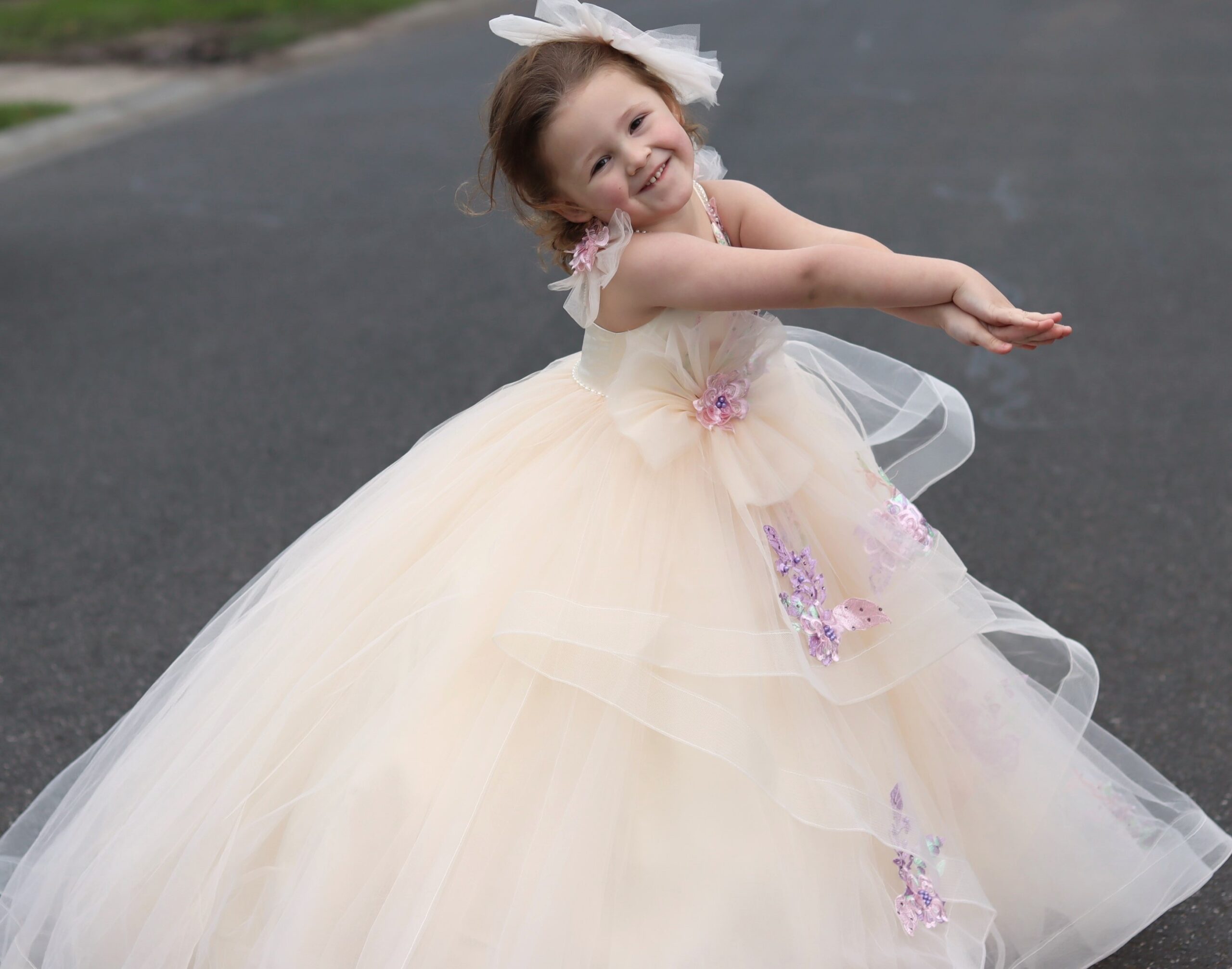 Made to order - Luxury Handmade Little Girl Pageant Dress
