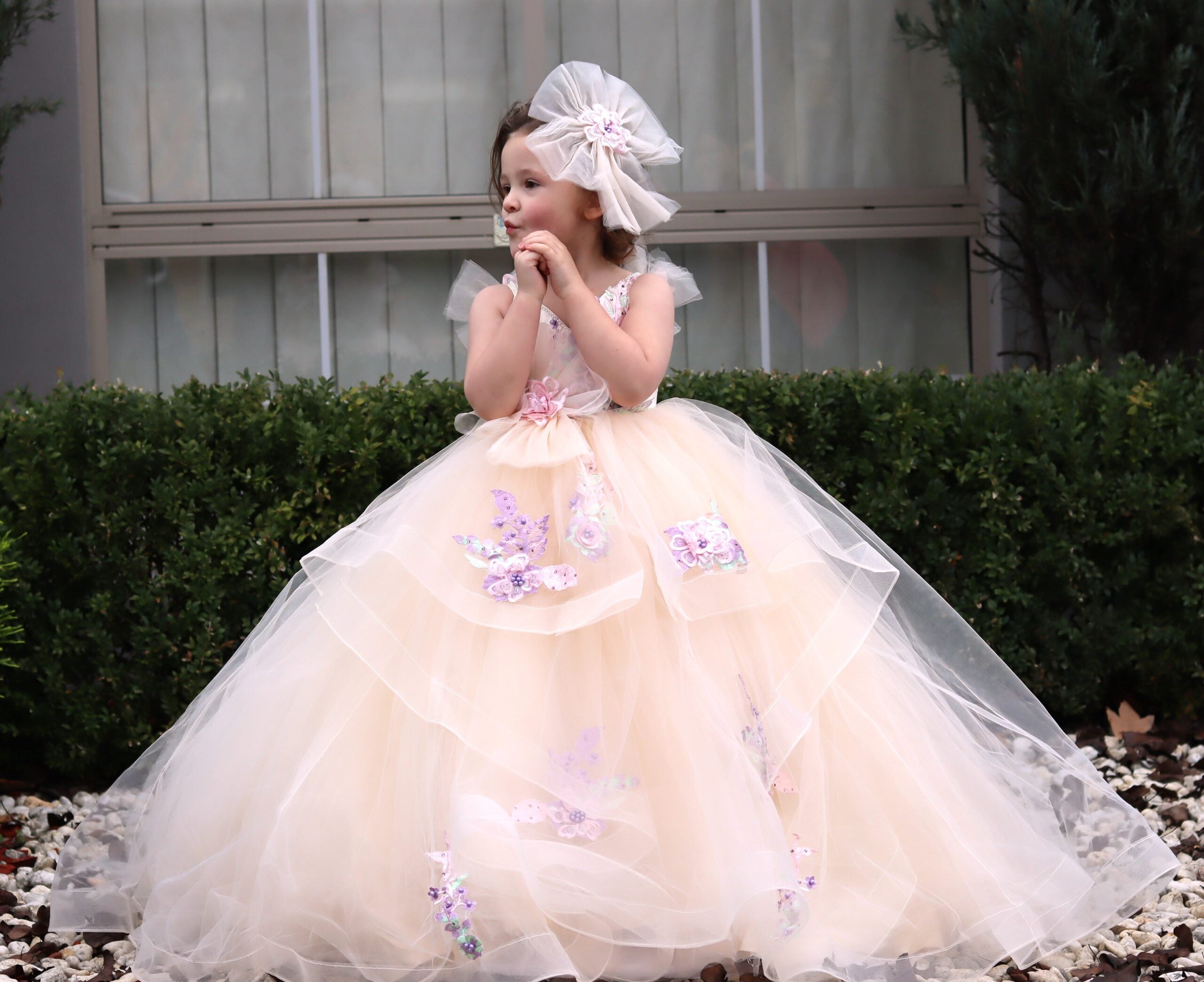 Made to order - Luxury Handmade Little Girl Pageant Dress