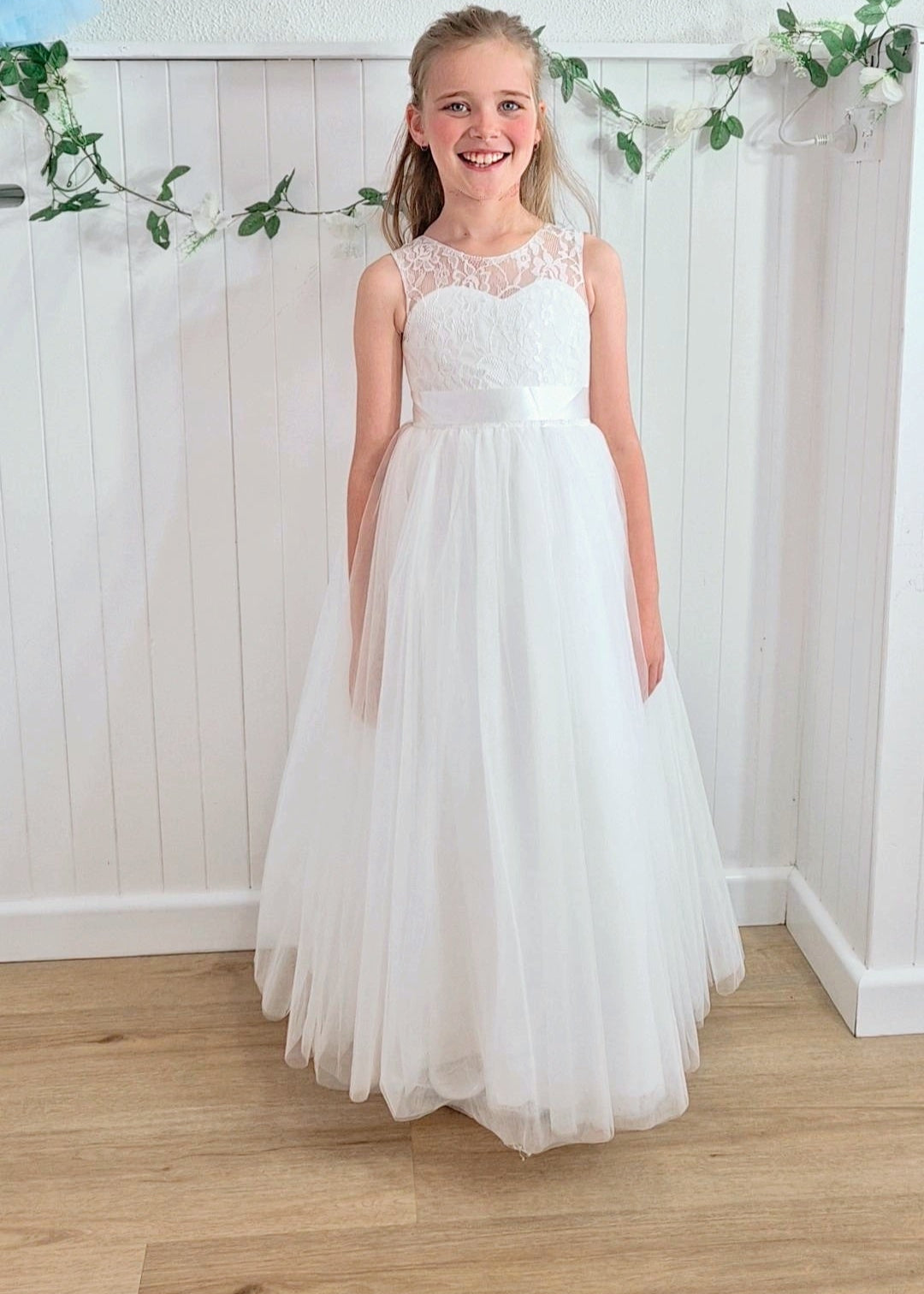 Girls Flower Girl Dress - Full Length Dress