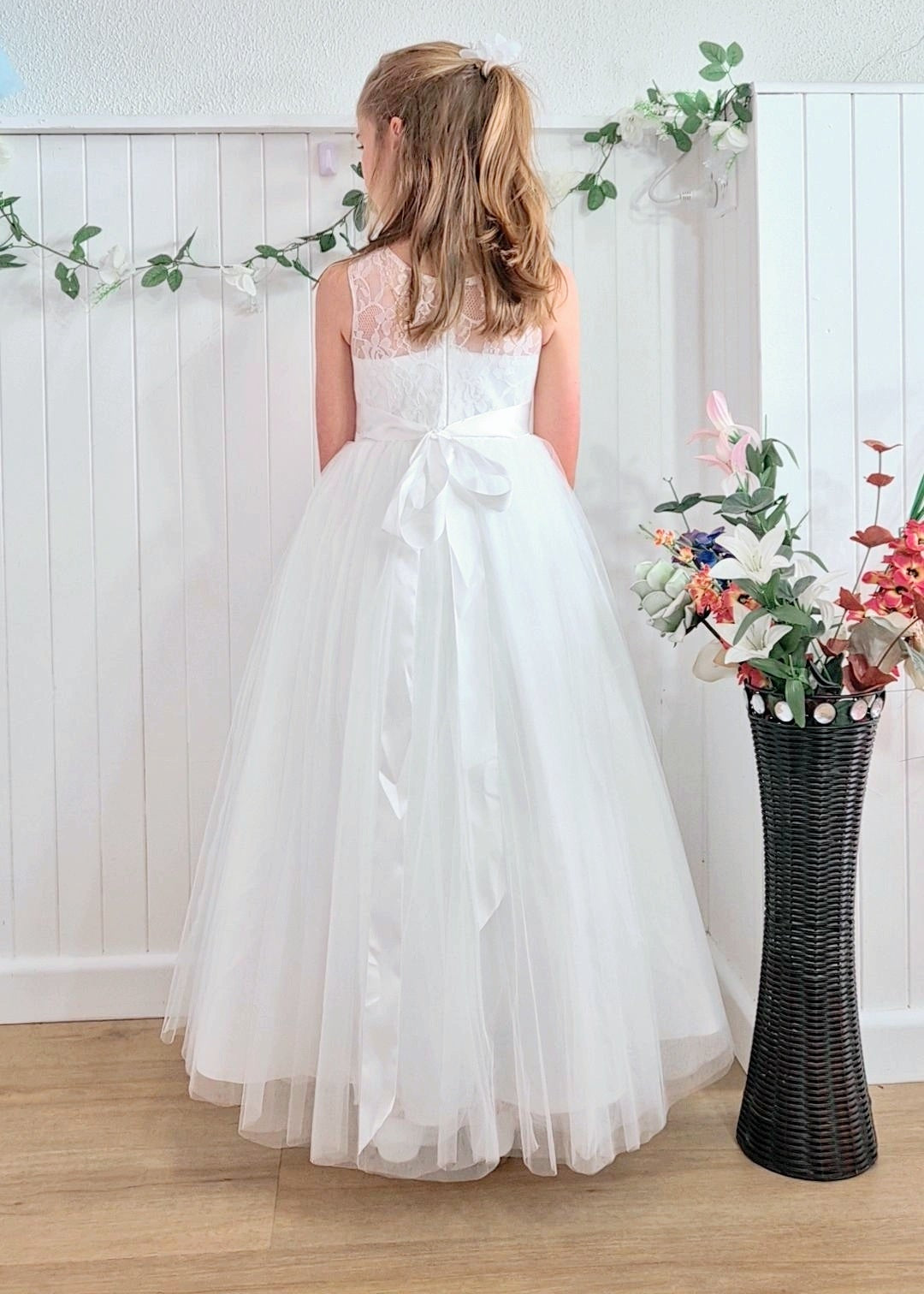 Girls Flower Girl Dress - Full Length Dress