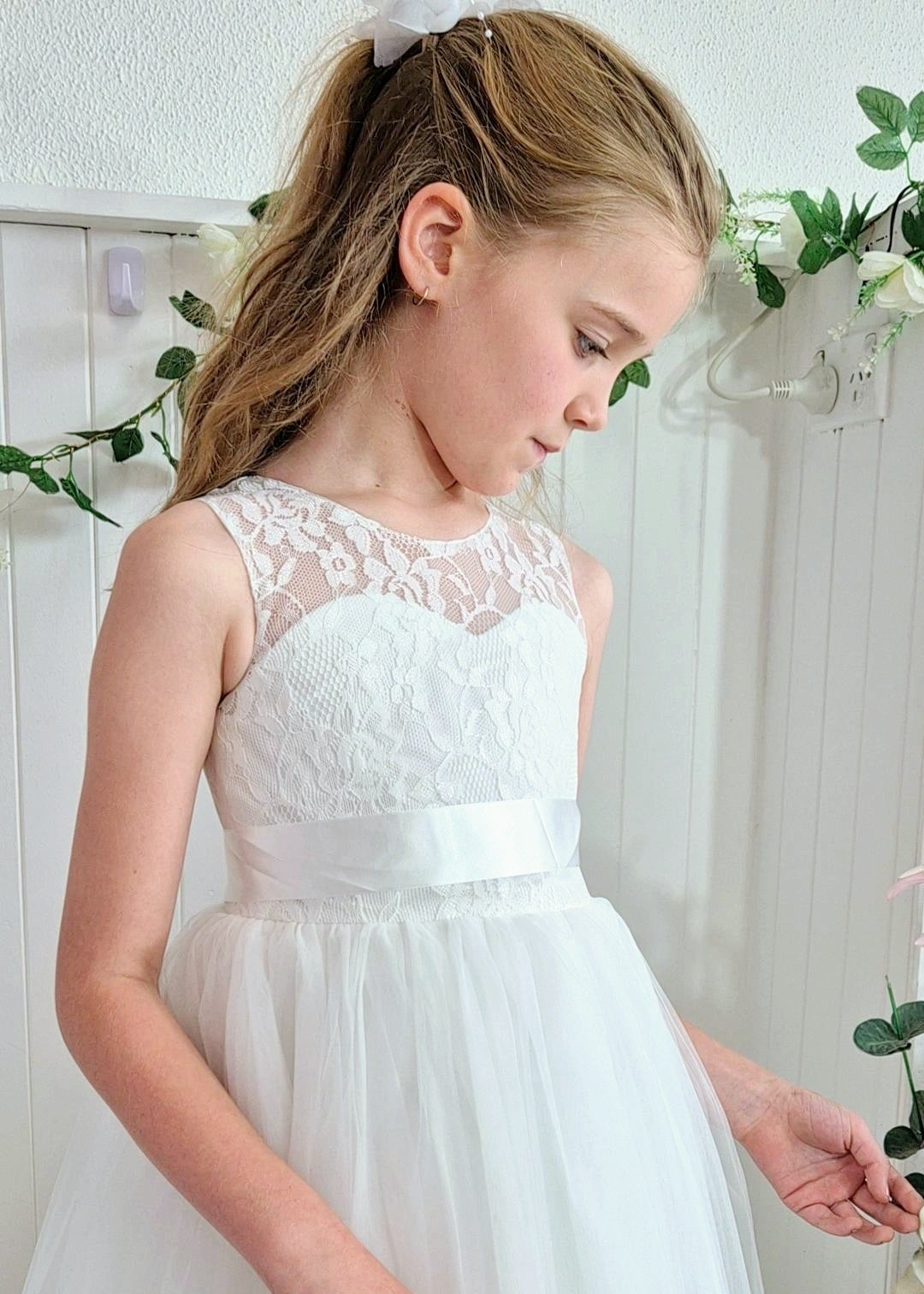 Girls Flower Girl Dress - Full Length Dress