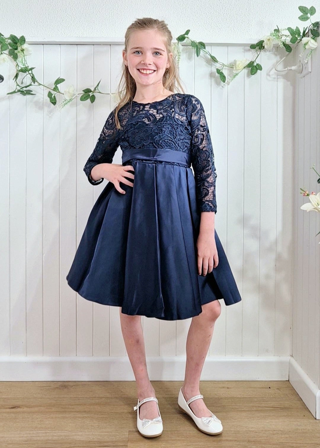 Little Girl Formal Dress - Navy Dress