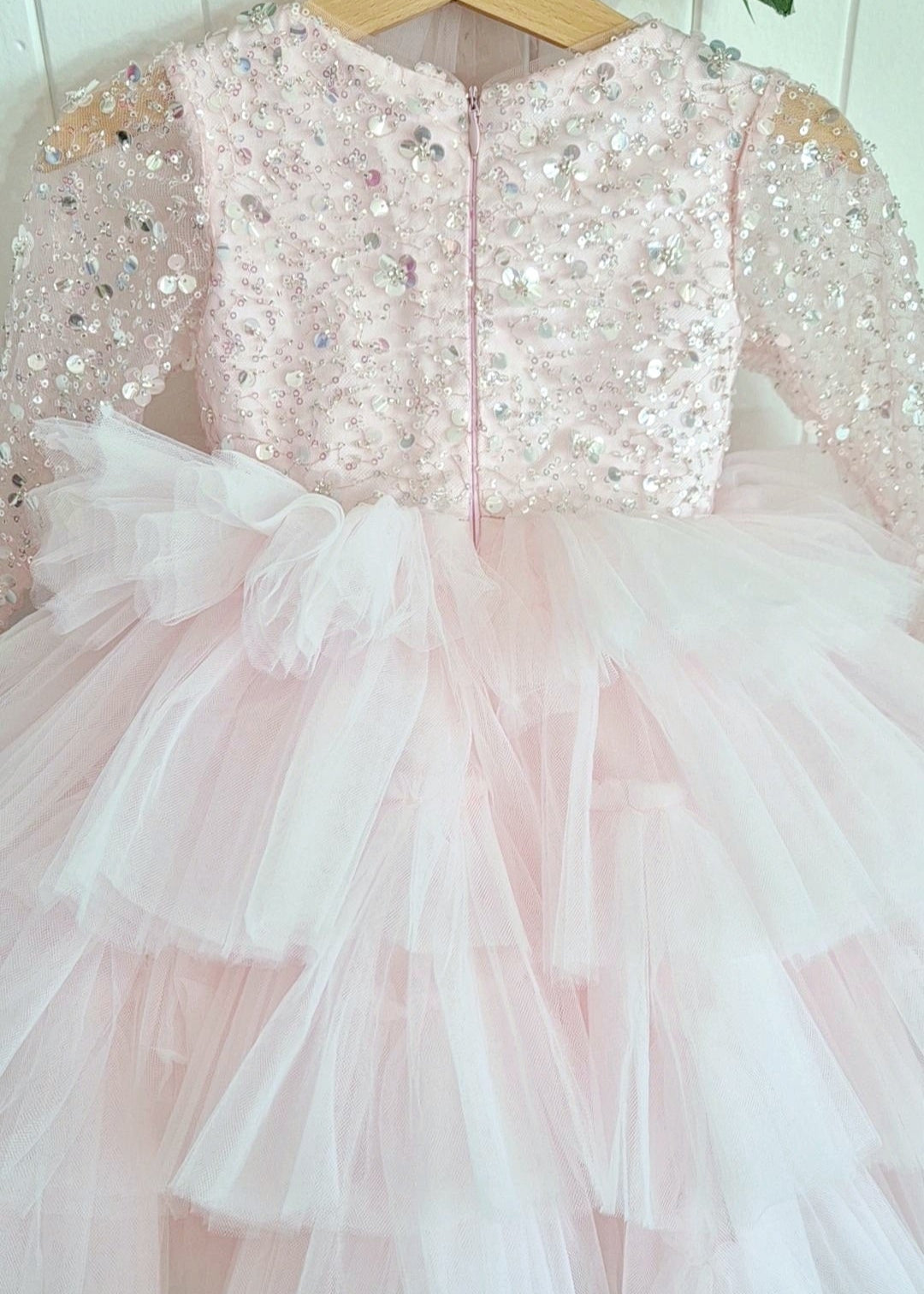 First Birthday Princess Dress For Baby Girl - Pink Dress