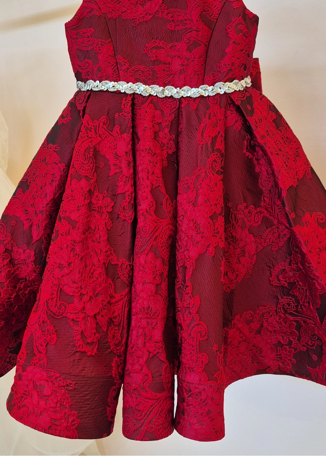 Little Girl Christmas Jacquard Dress