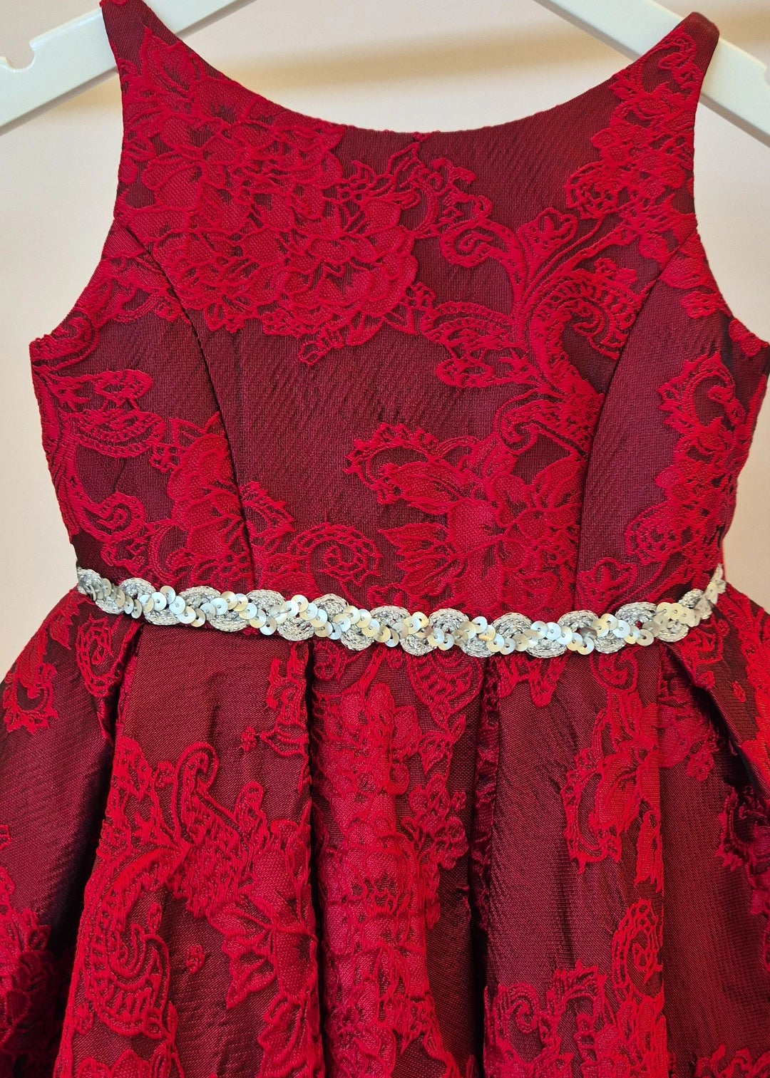 Little Girl Christmas Jacquard Dress