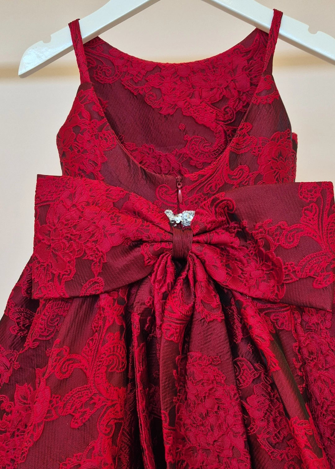 Little Girl Christmas Jacquard Dress