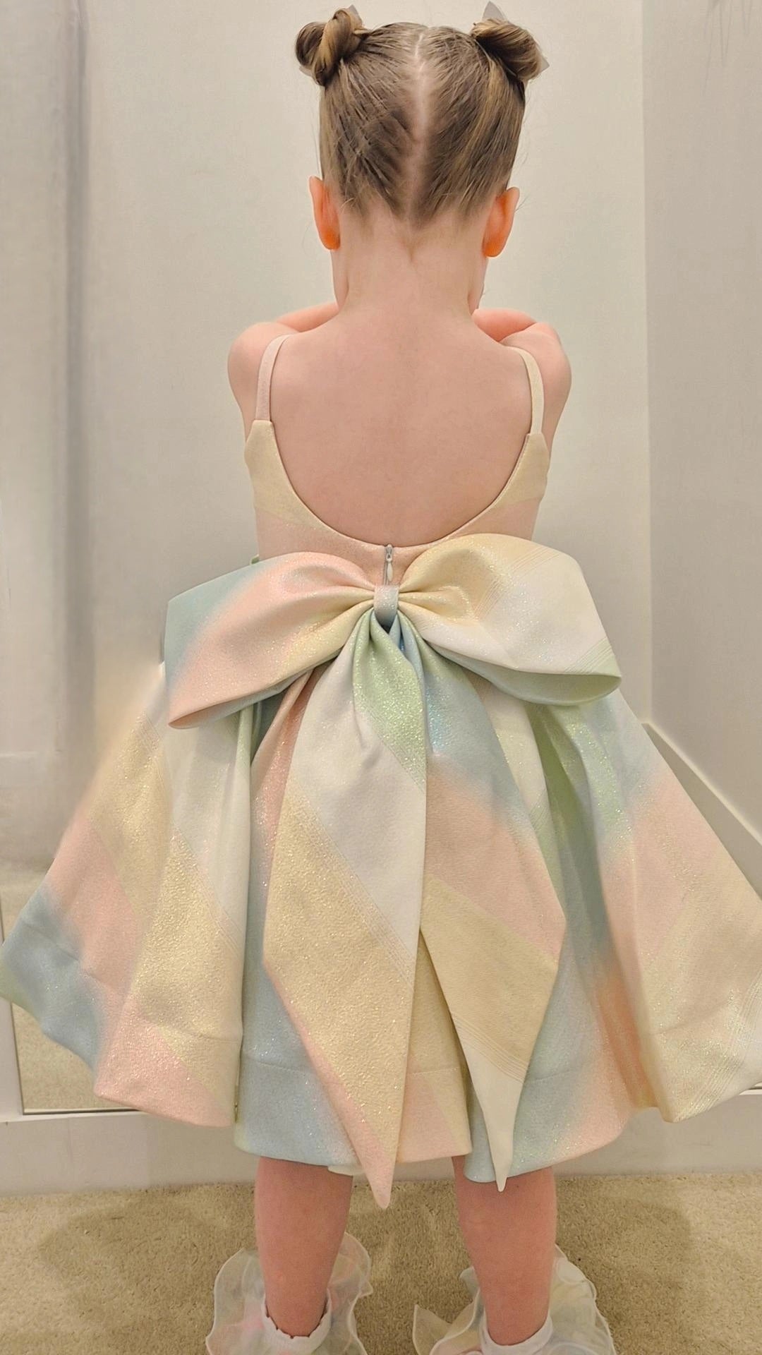 Little Girl Sparkling Rainbow Dress