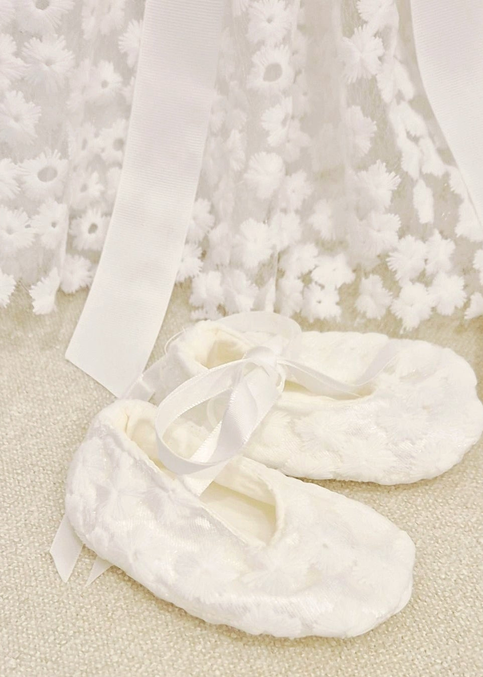 Baby Girl Christening Dress Set - Mikado Flower Lace