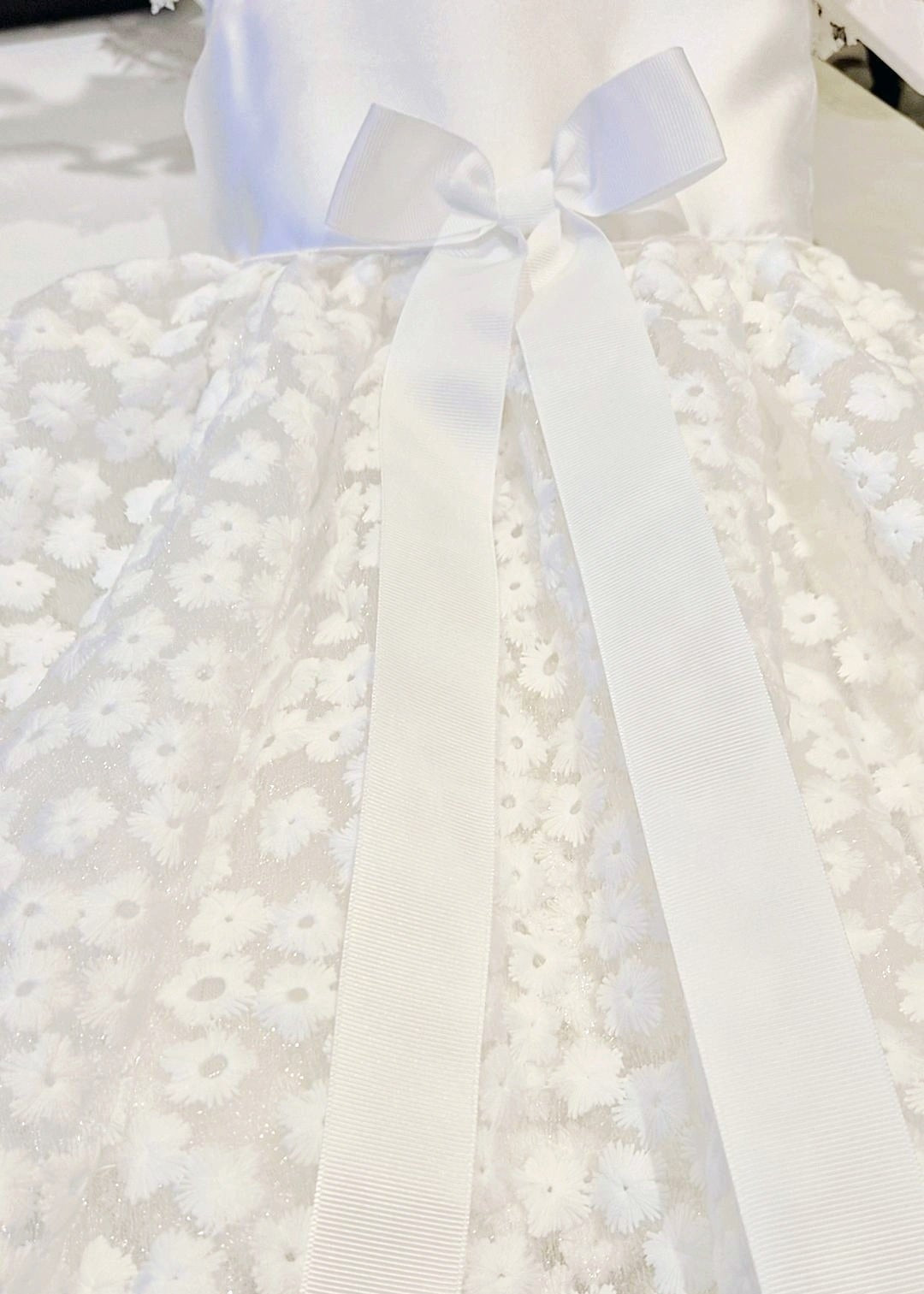 Baby Girl Christening Dress Set - Mikado Flower Lace