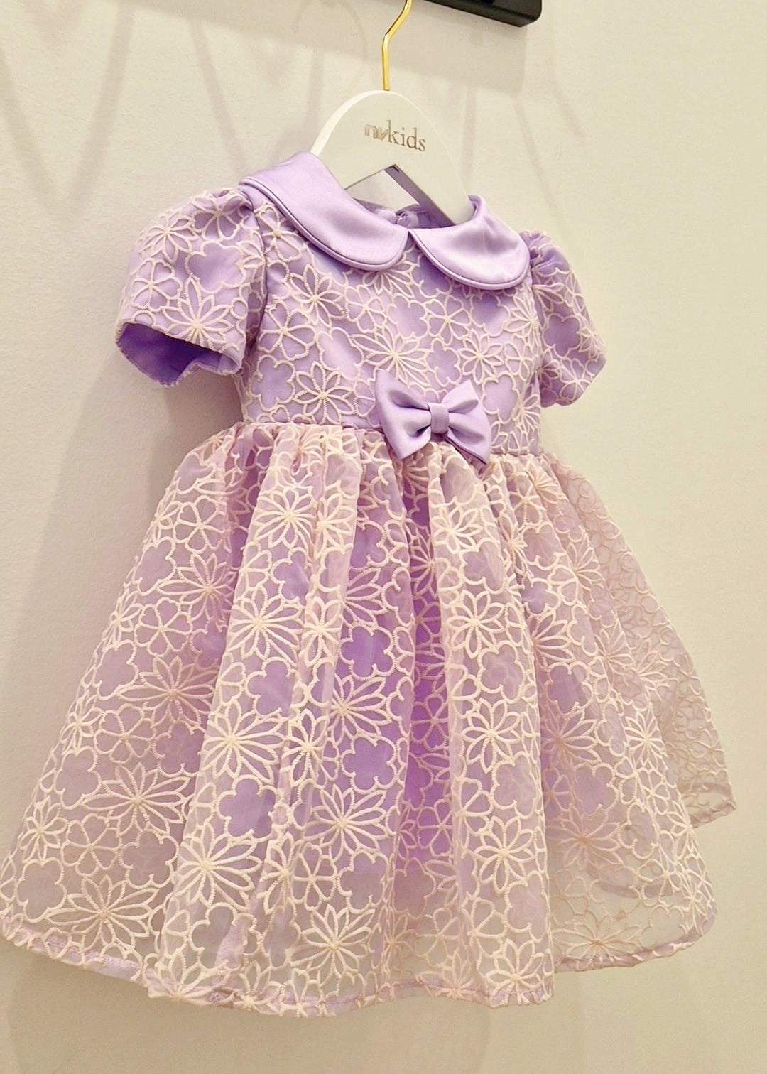 Baby Girl Peter Pan Collar Dress - Lilac Dress