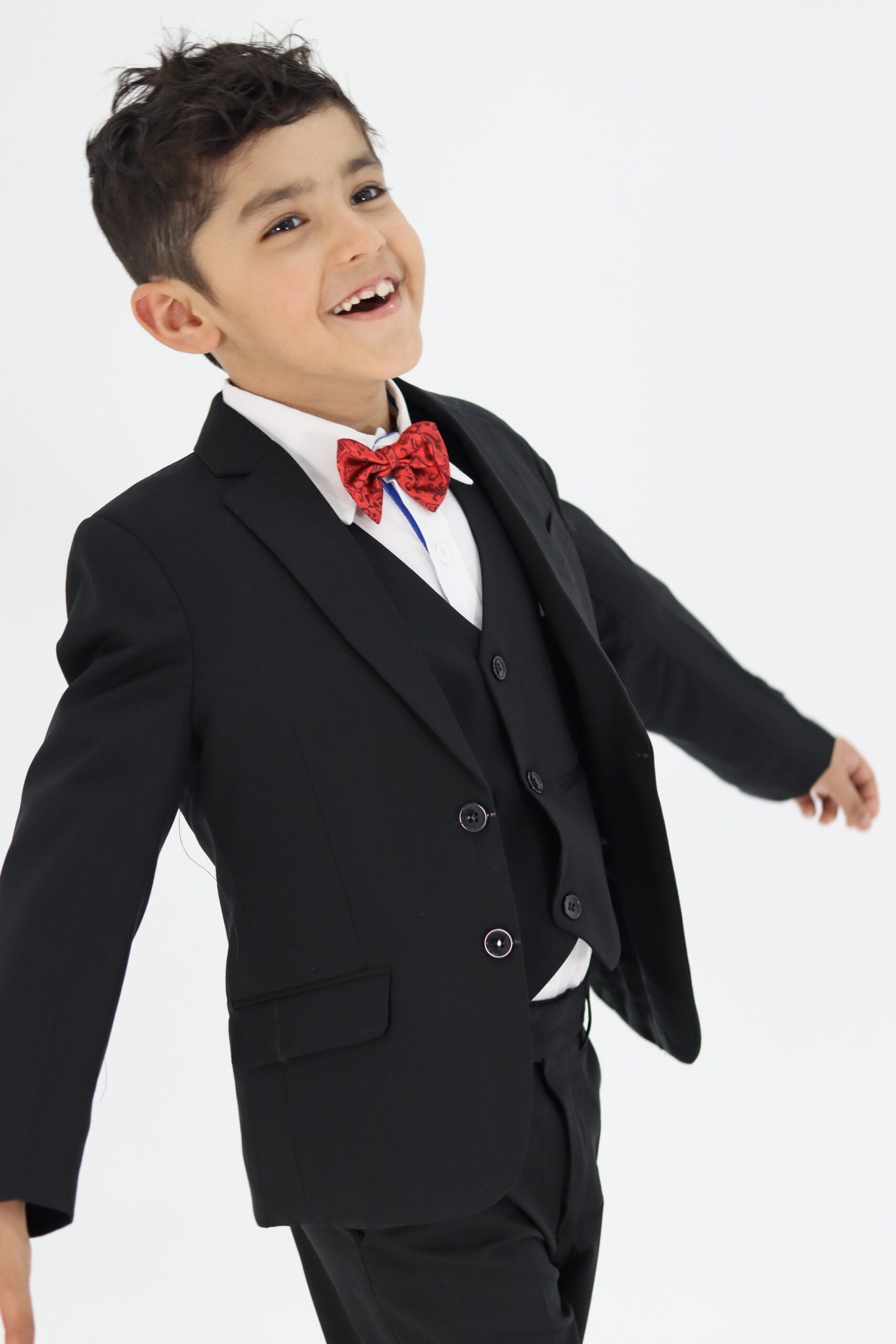 Boys Black Suit Slim Fit - 3pcs Set
