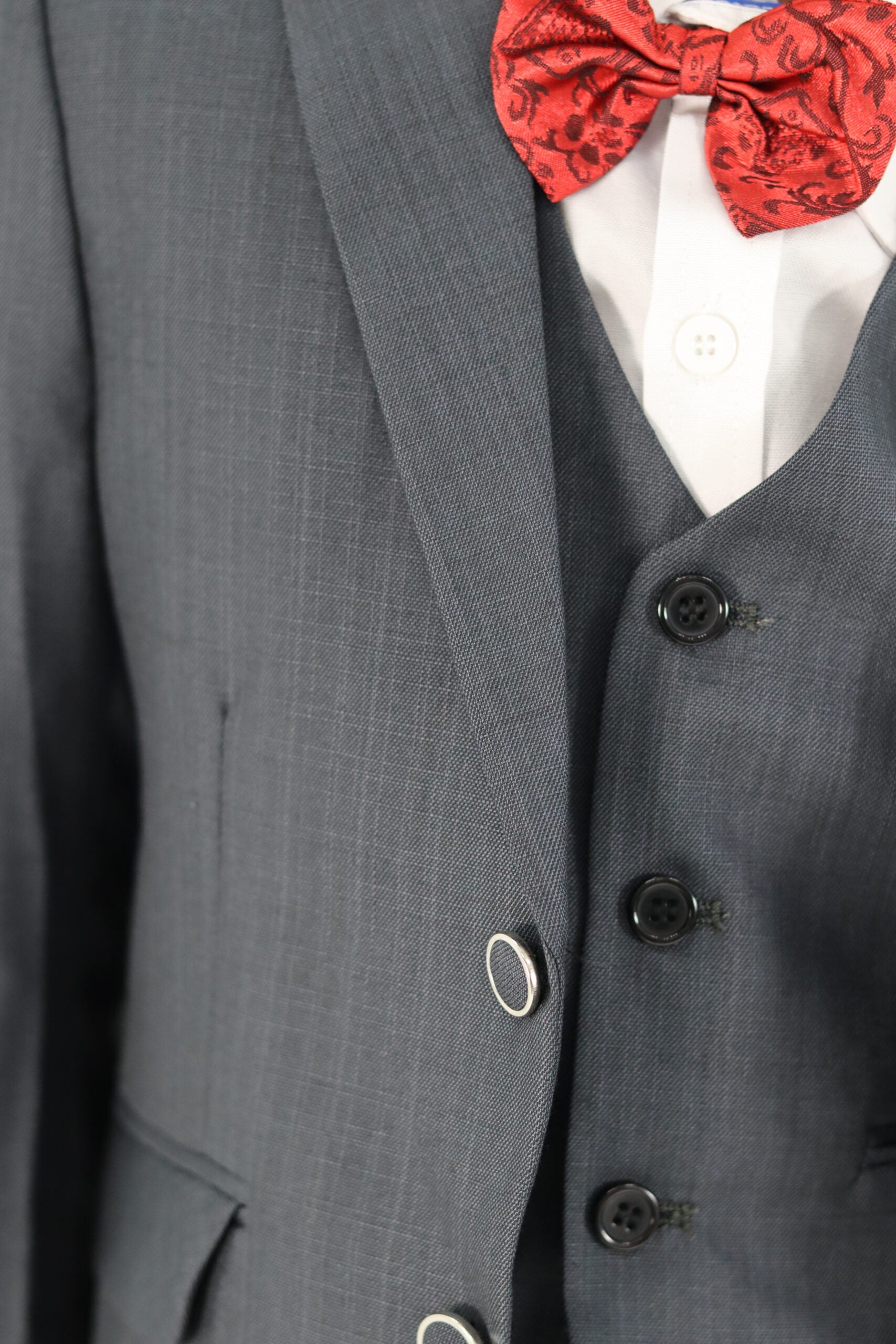 Boys Grey Suit - Slim Fit Suit 3pcs Set