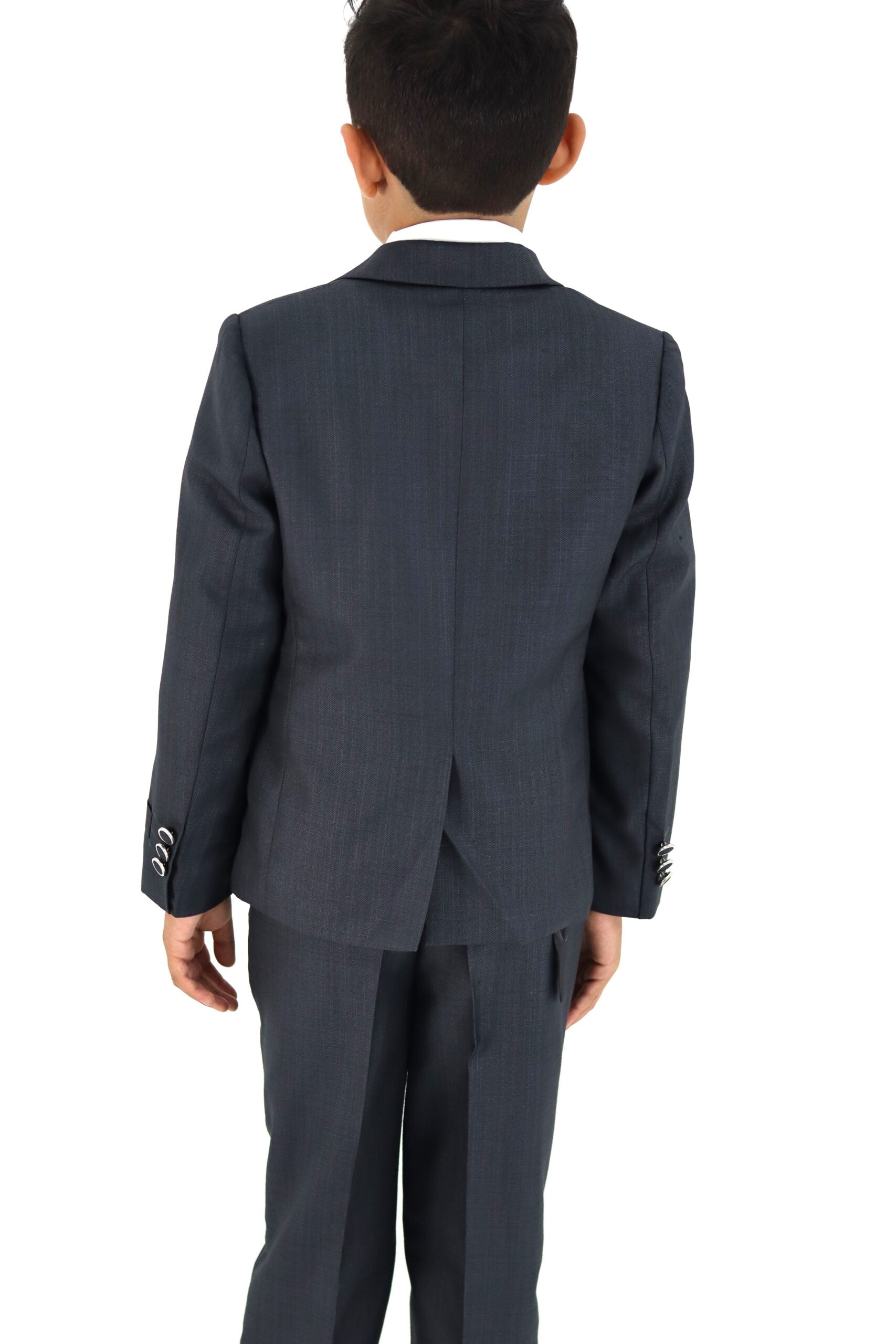Boys Grey Suit - Slim Fit Suit 3pcs Set