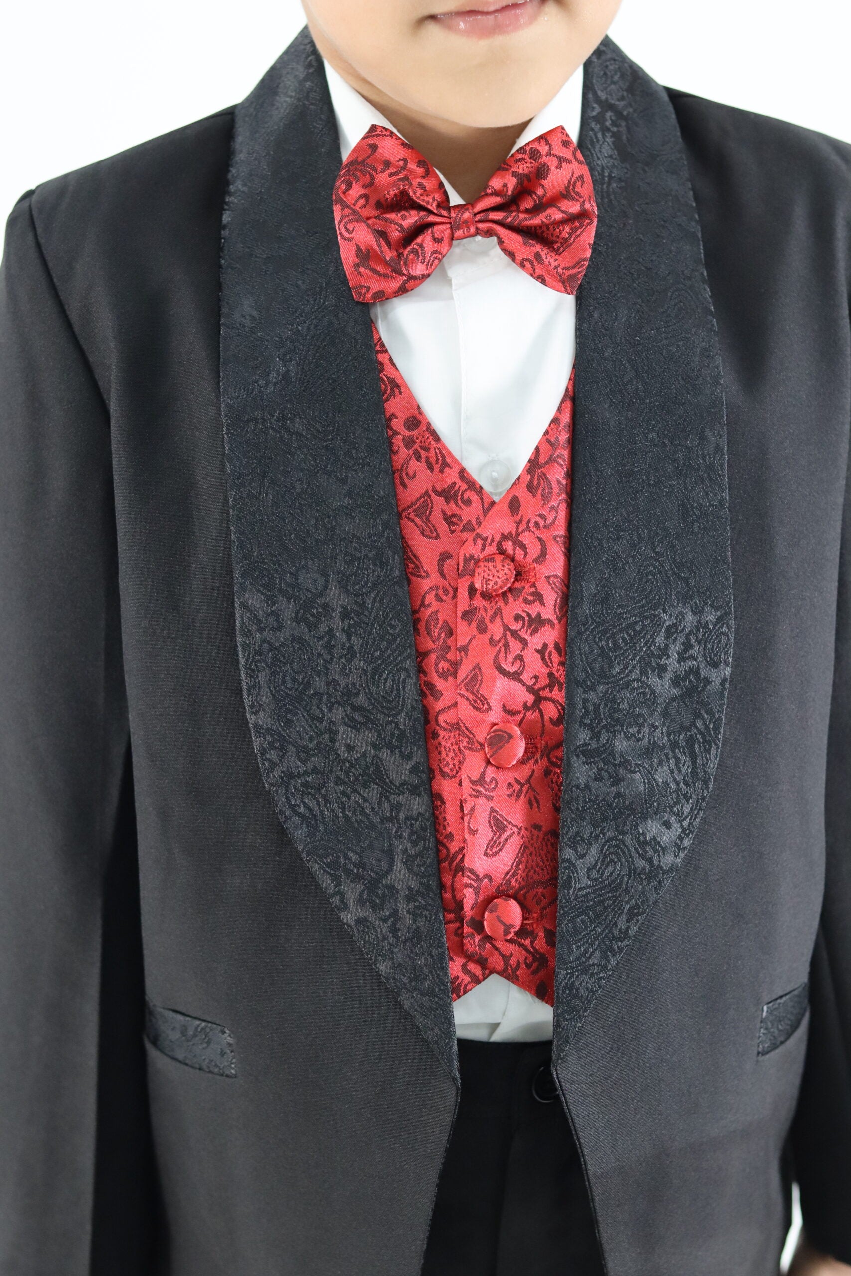 Boys Tuxedo - Black Suit 5pc Set