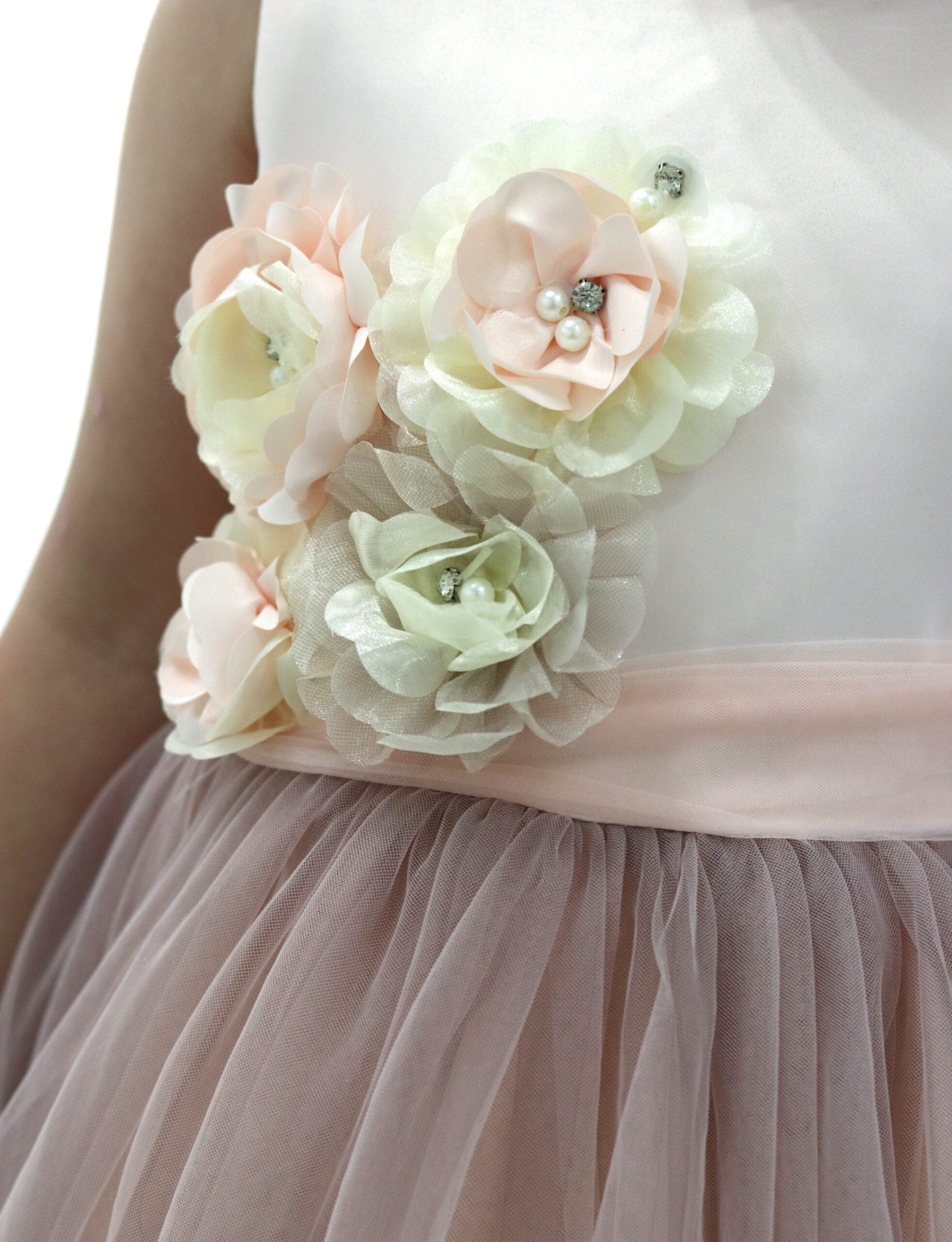 Flower Girl Dress - Dusty Pink High Low Dress