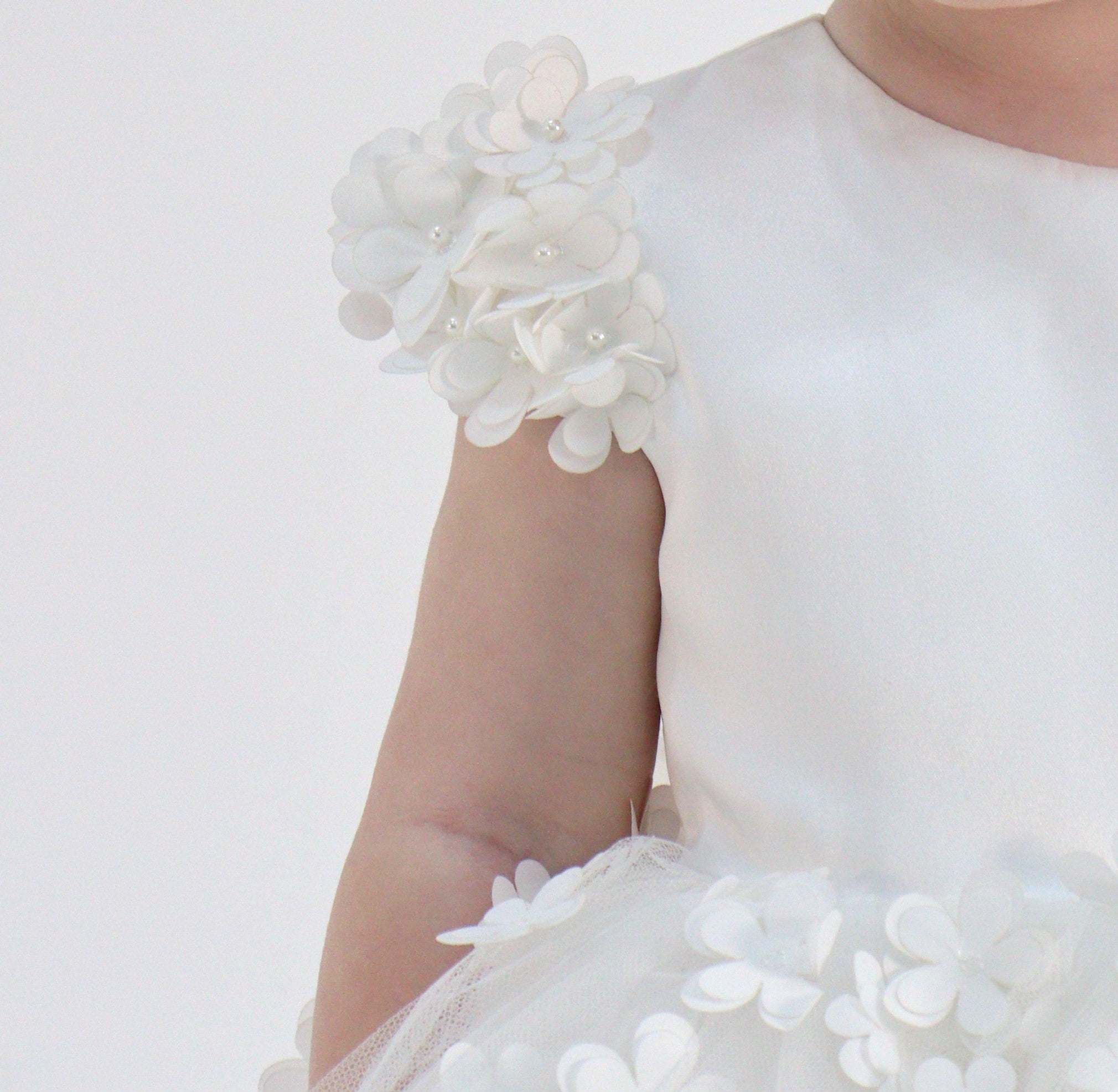First Birthday Dress - 3D Flowers