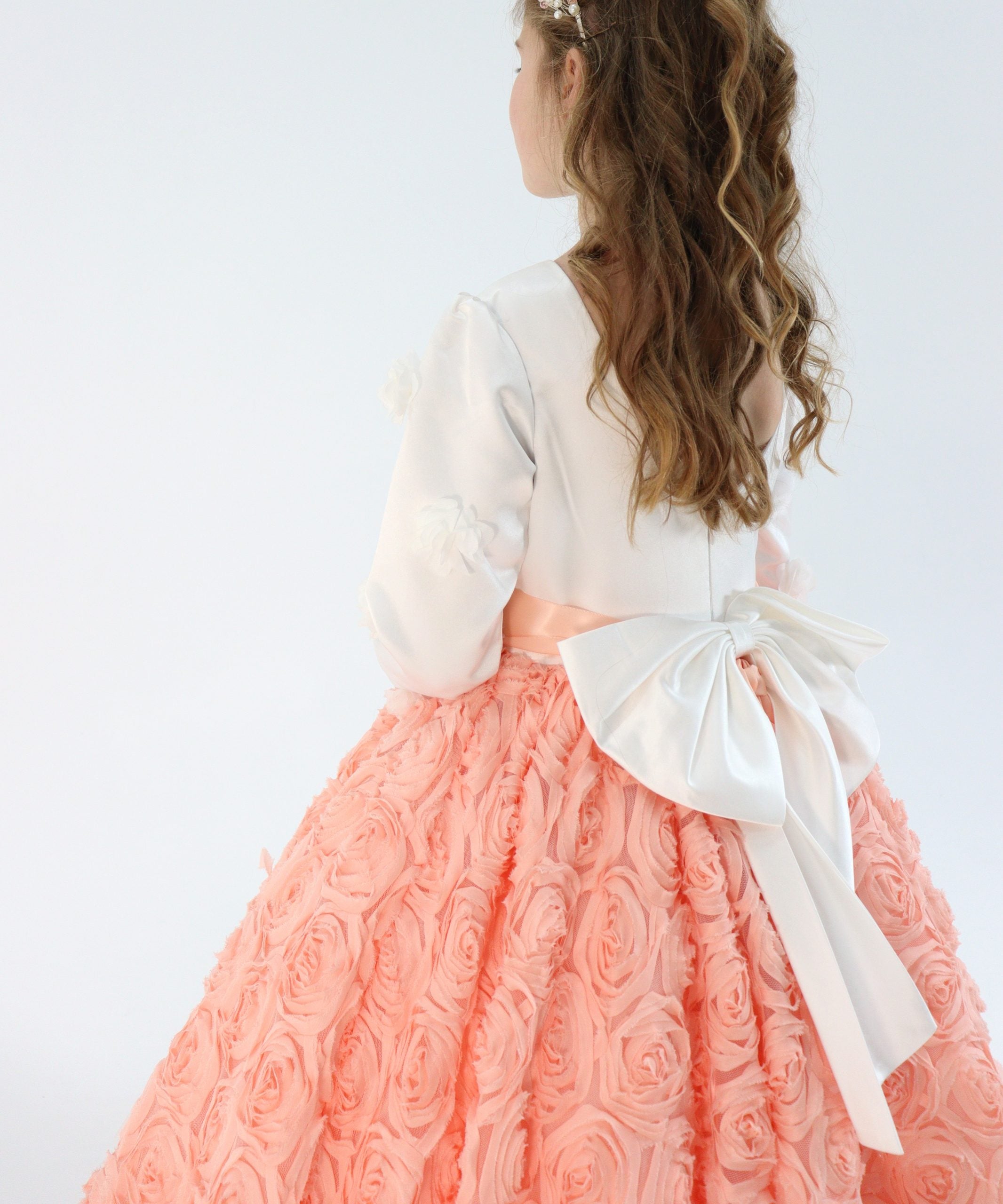 Luxury High Low Rosette Dress