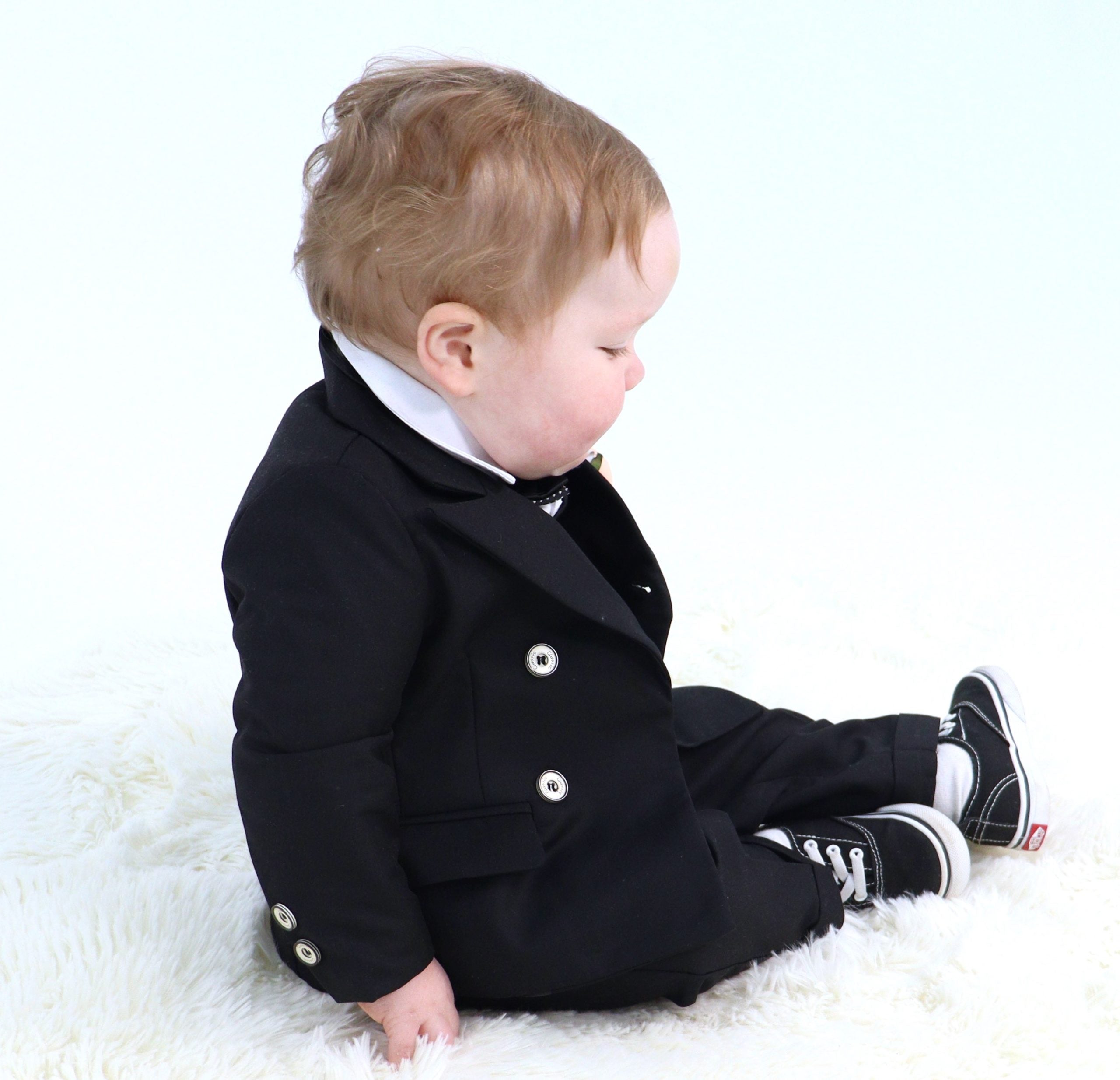 Little Boy Black Suit - Page Boys Suit 6pcs Set