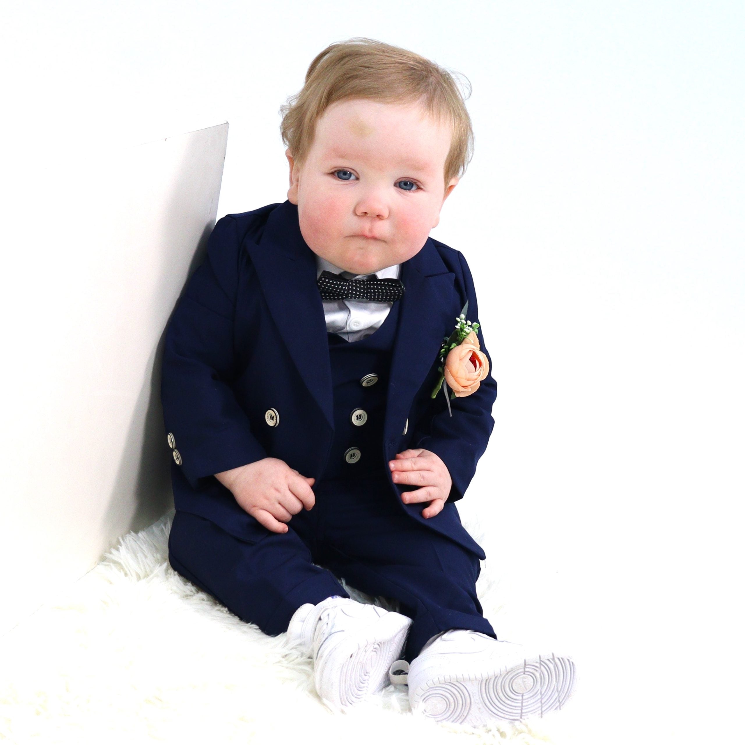 Little Boy Navy Suit 6pcs Set
