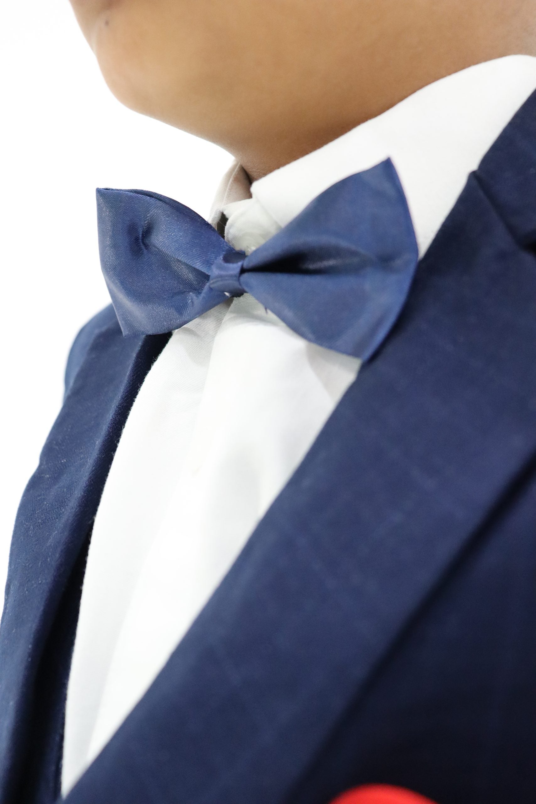 Boys Slim Fit Navy Suit 5Pc Set