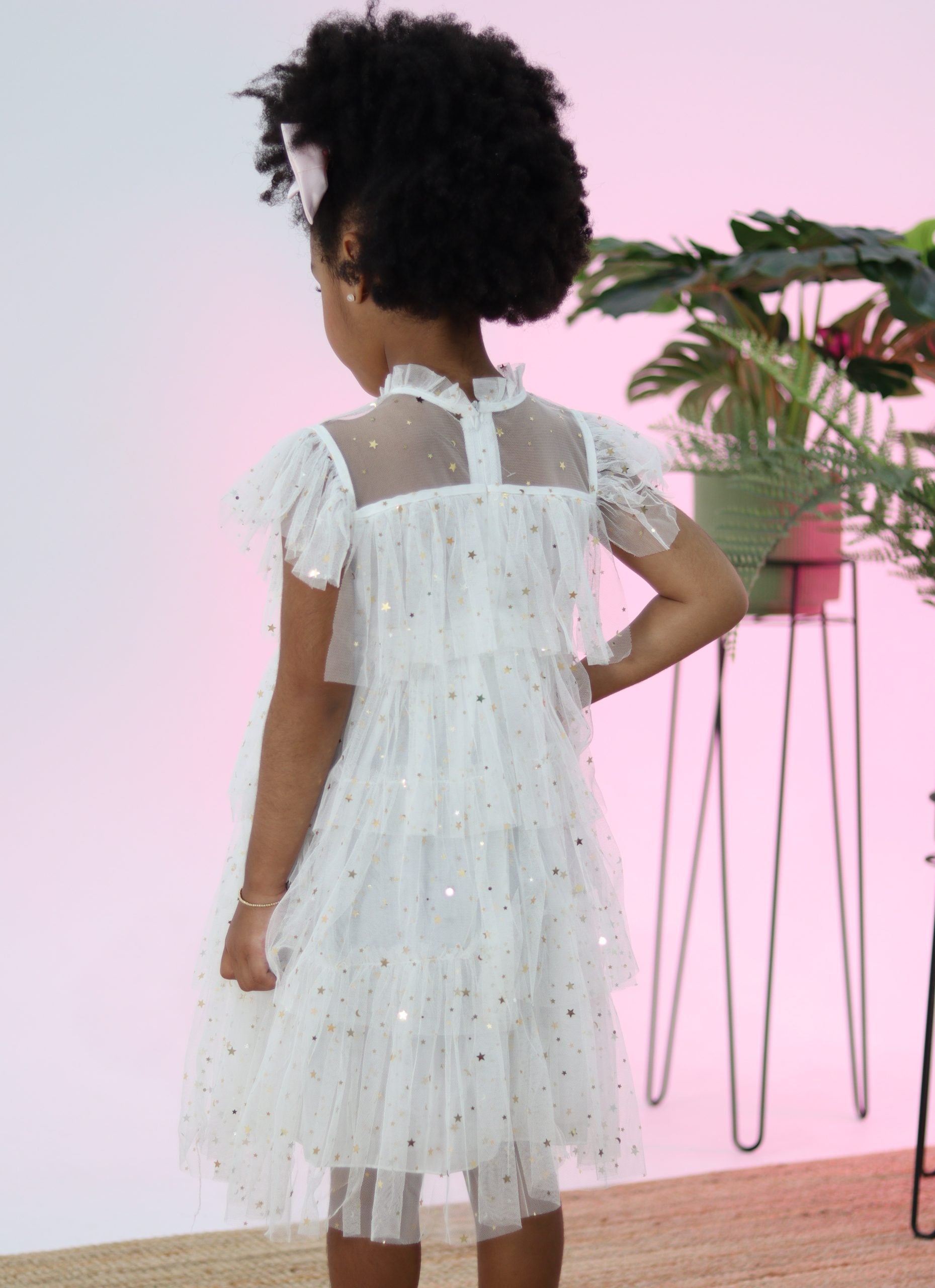 Girls White Tutu Dress With Ruffle Layers