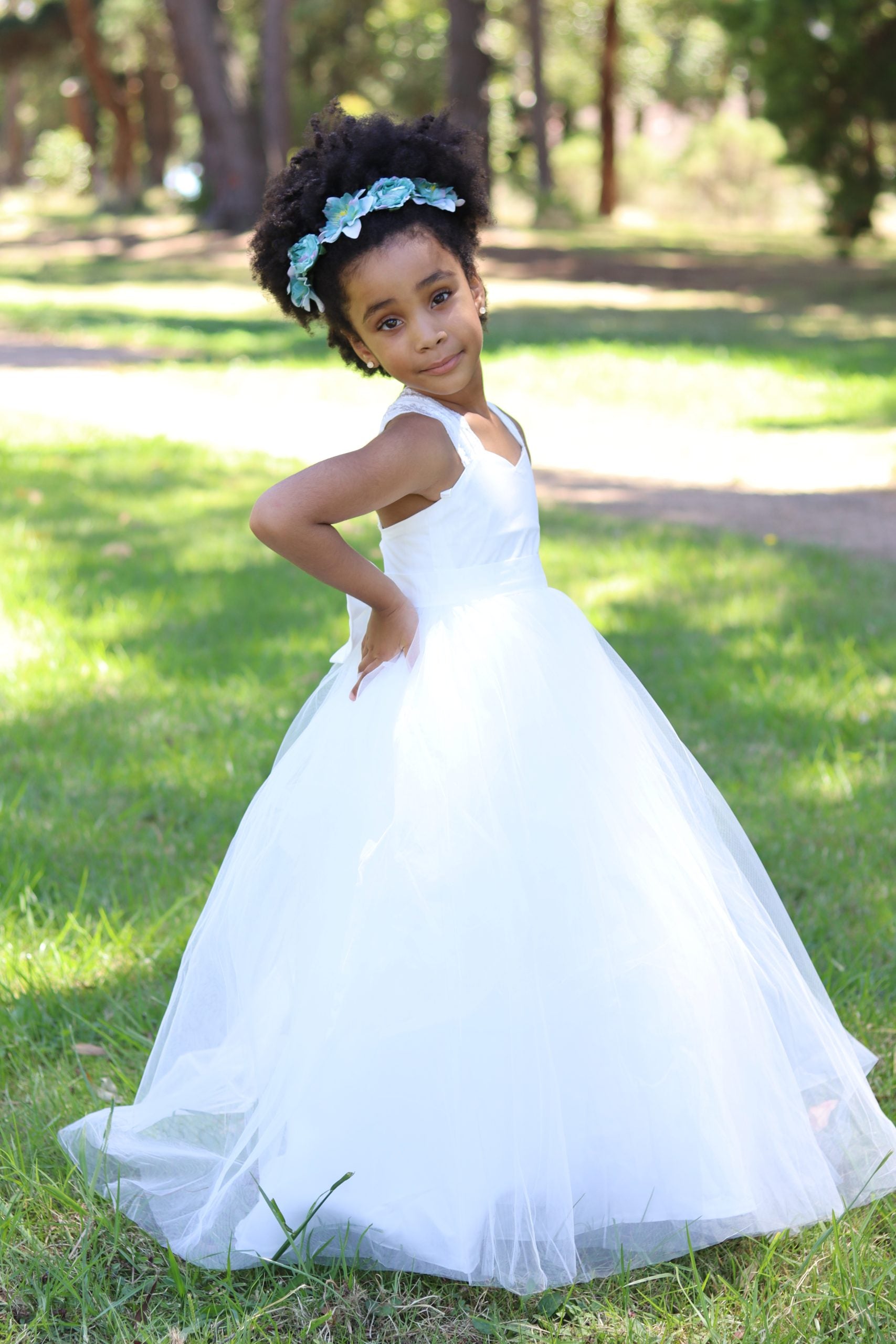 Flower Girl Dress - Cross Back