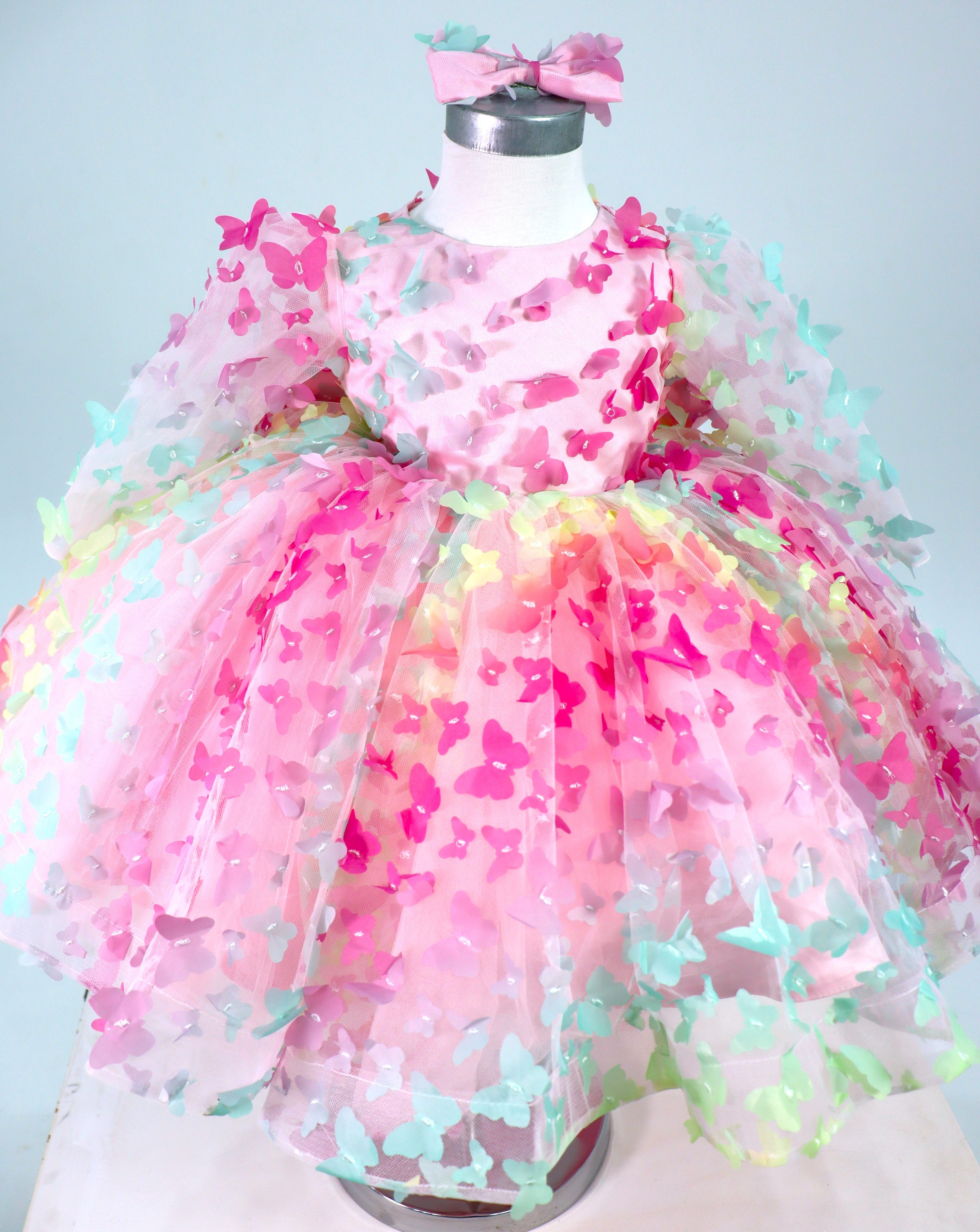 Baby Girl Dress First Birthday- Long Sleeves