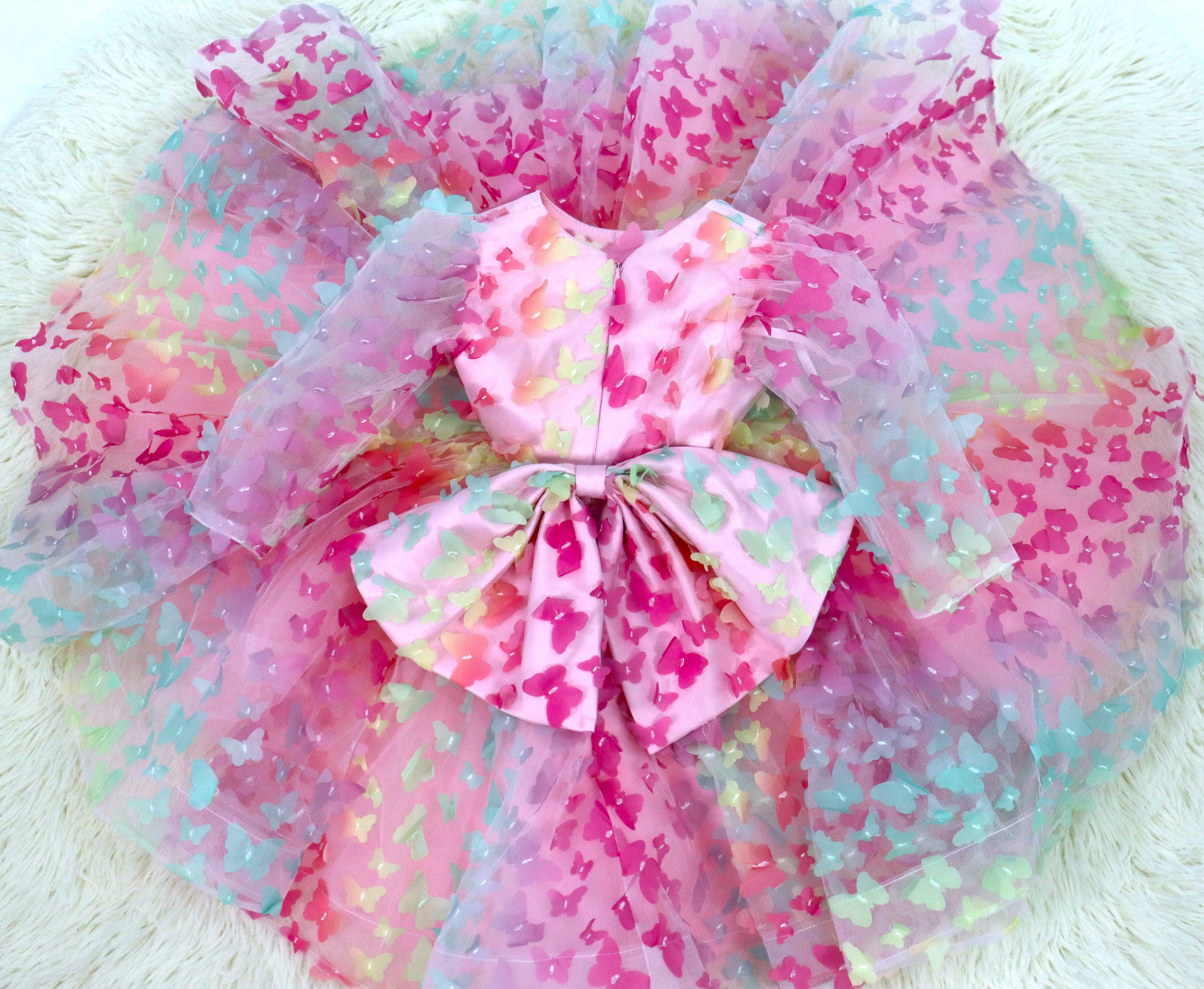 Baby Girl Dress First Birthday- Long Sleeves