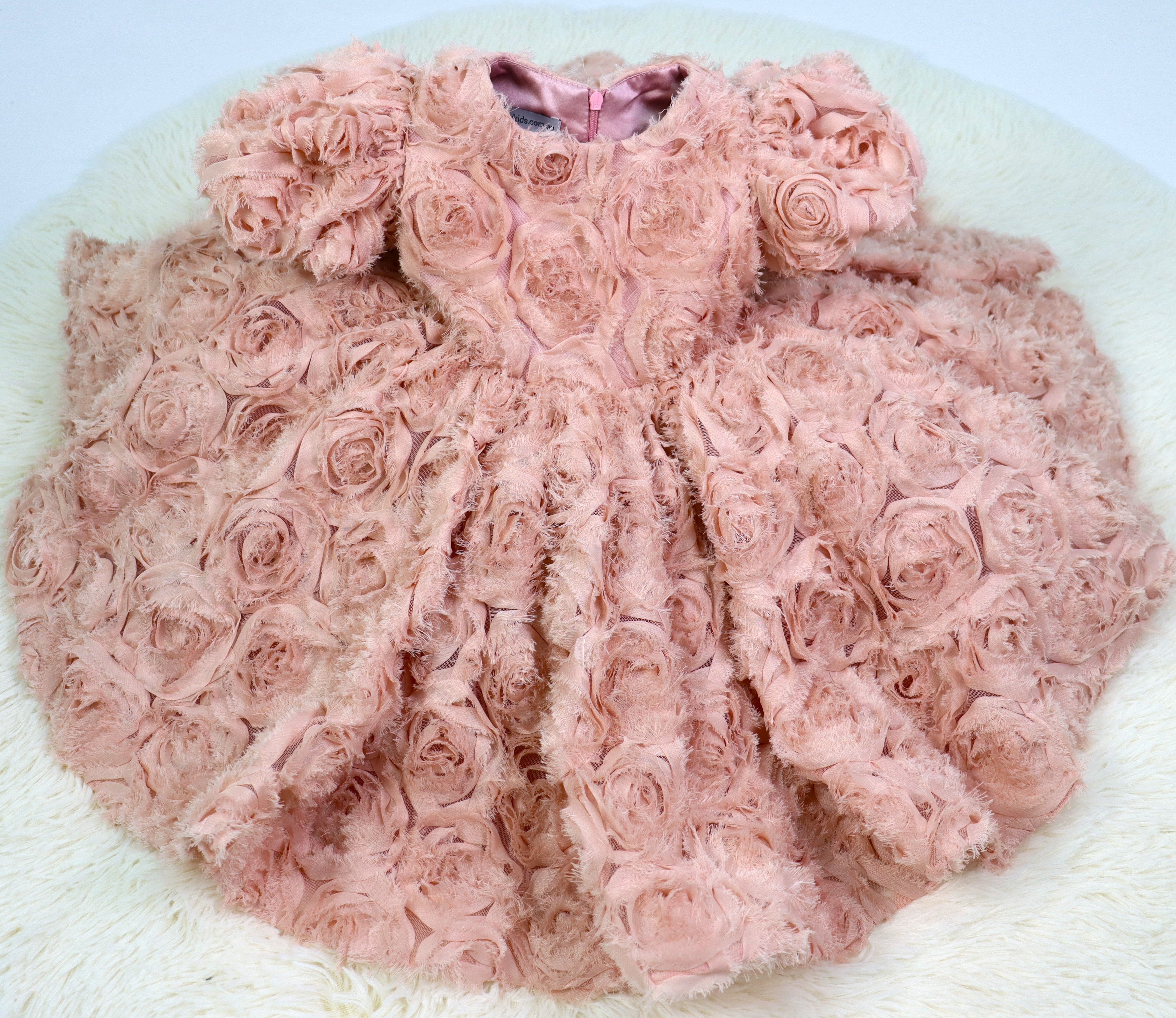 Baby Girl First Birthday Dress - Dusty Pink