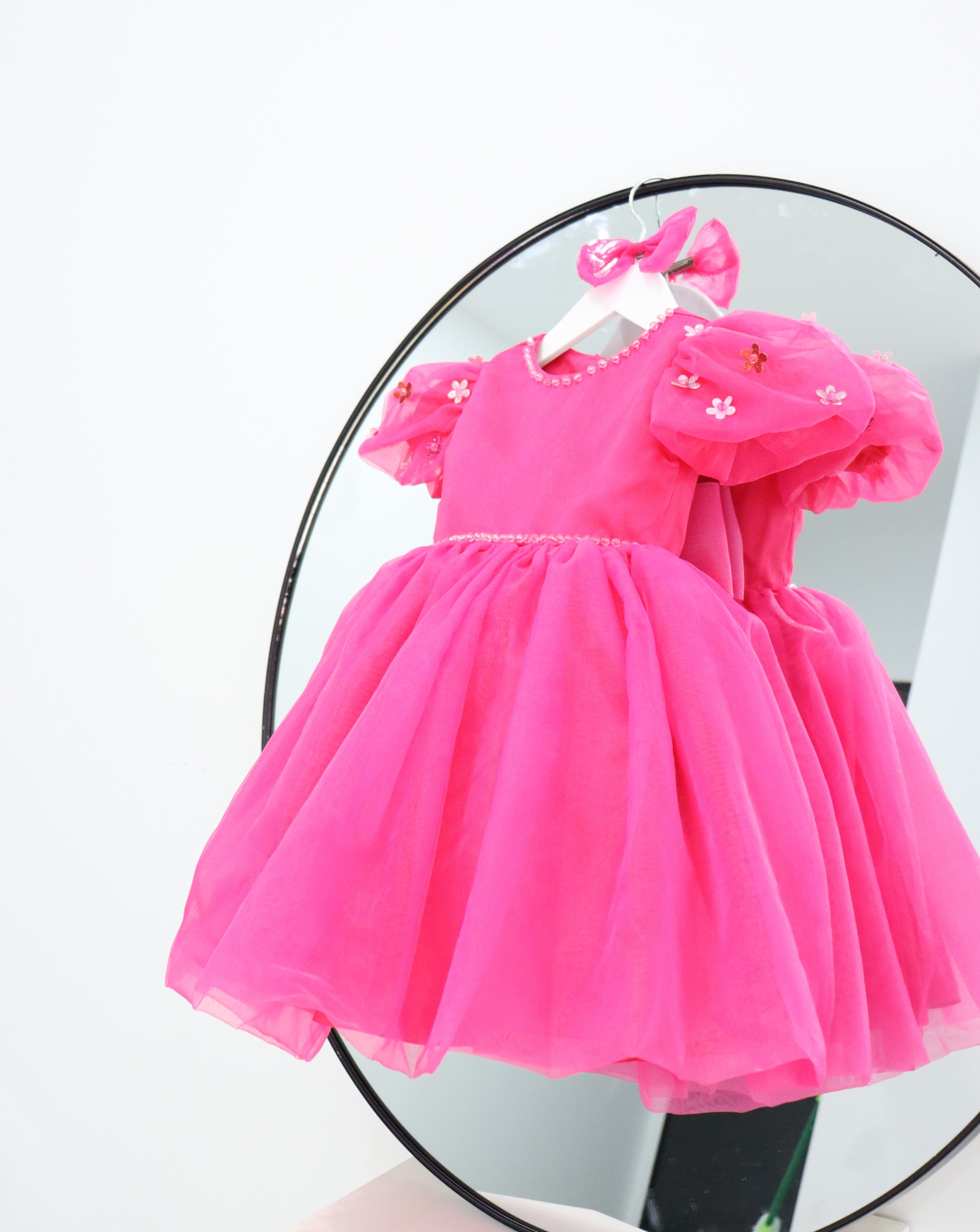 Baby Girl First Birthday Dress - Hot Pink